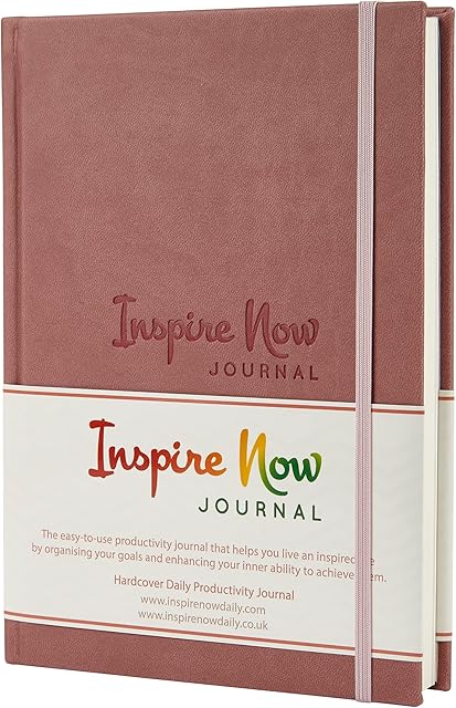 INSPIRE NOW JOURNAL  Daily & Weekly Productivity Planner | A5 Undated Organiser | Achieve Your Goals- Get Things Done | Increase Productivity, Motivation & Gratitude| Premium Quality| Dusty Rose Pink