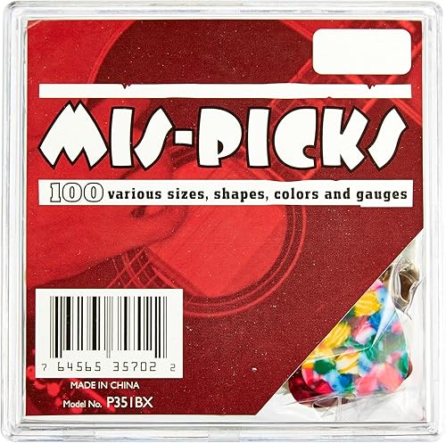 Miniatura 4 de Púas de guitarra a granel 100 piezas de medidores surtidos Performance Plus
