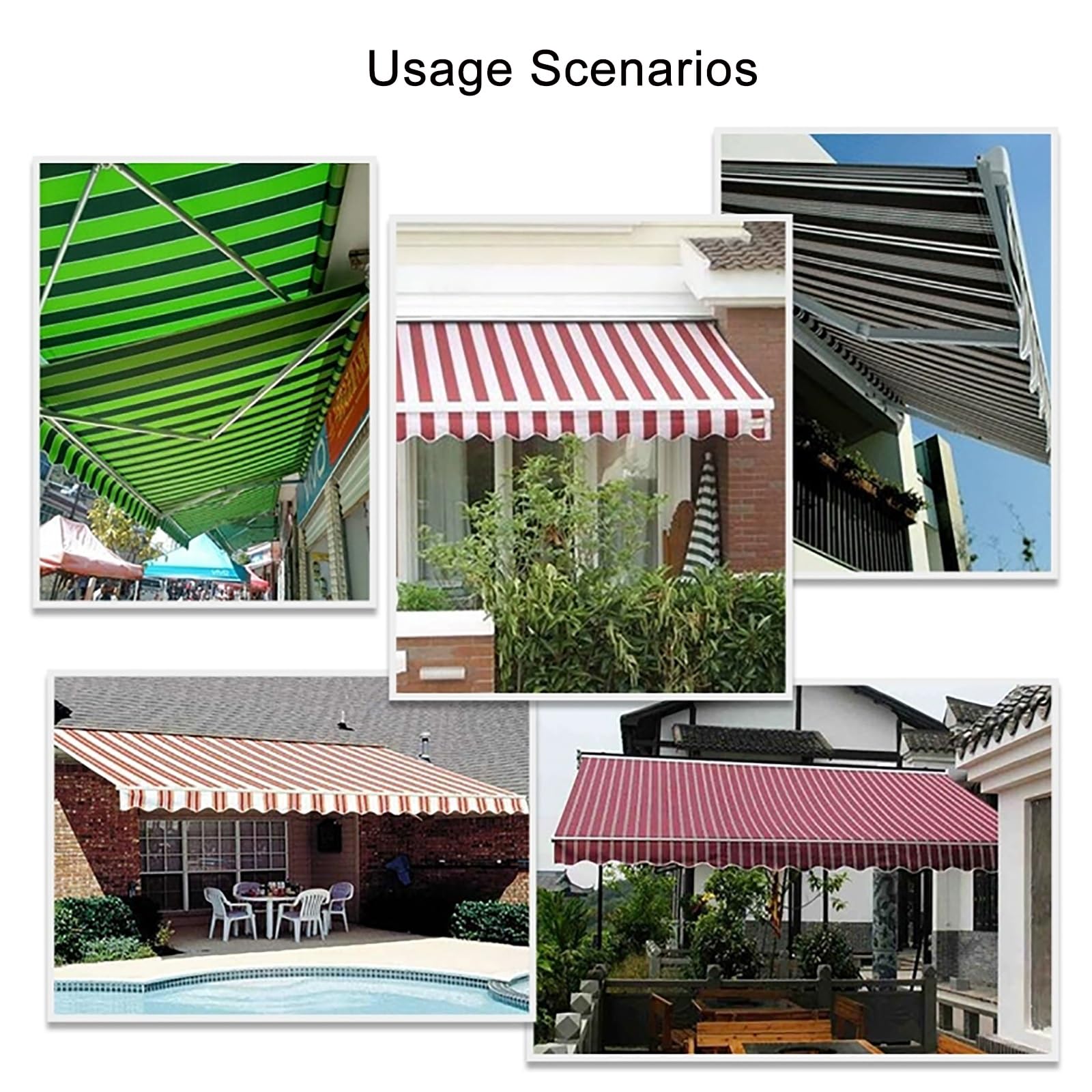 Store Banne Auvent Manuel Rétractable de Terrasse, Auvent Pare-Soleil de Jardin Extérieur, Abri Pare-Soleil avec Manivelle, pour Cour, Balcon, Restaurant (Size : 3x2.5m)