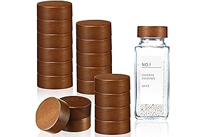 28-Piece Square Spice Jar Lids: Your Airtight Storage Solution