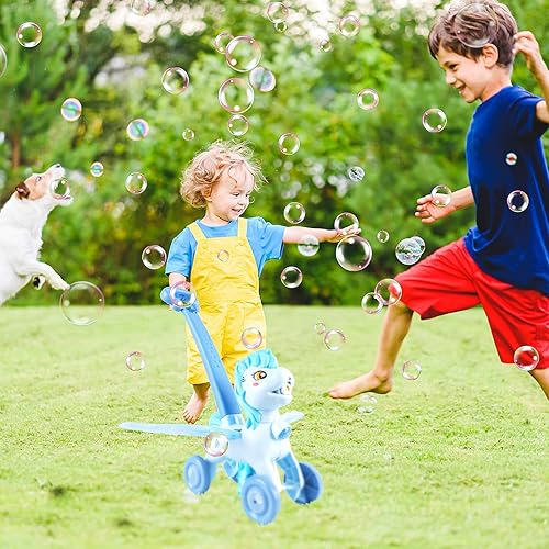 Miniatura 7 de Bubble Machine Blower Blaster Lawn Mower Maker Blue Toy Fun Portable Handheld Operate Automatic Battery Electric Outdoor Summer Birthday Best Gift