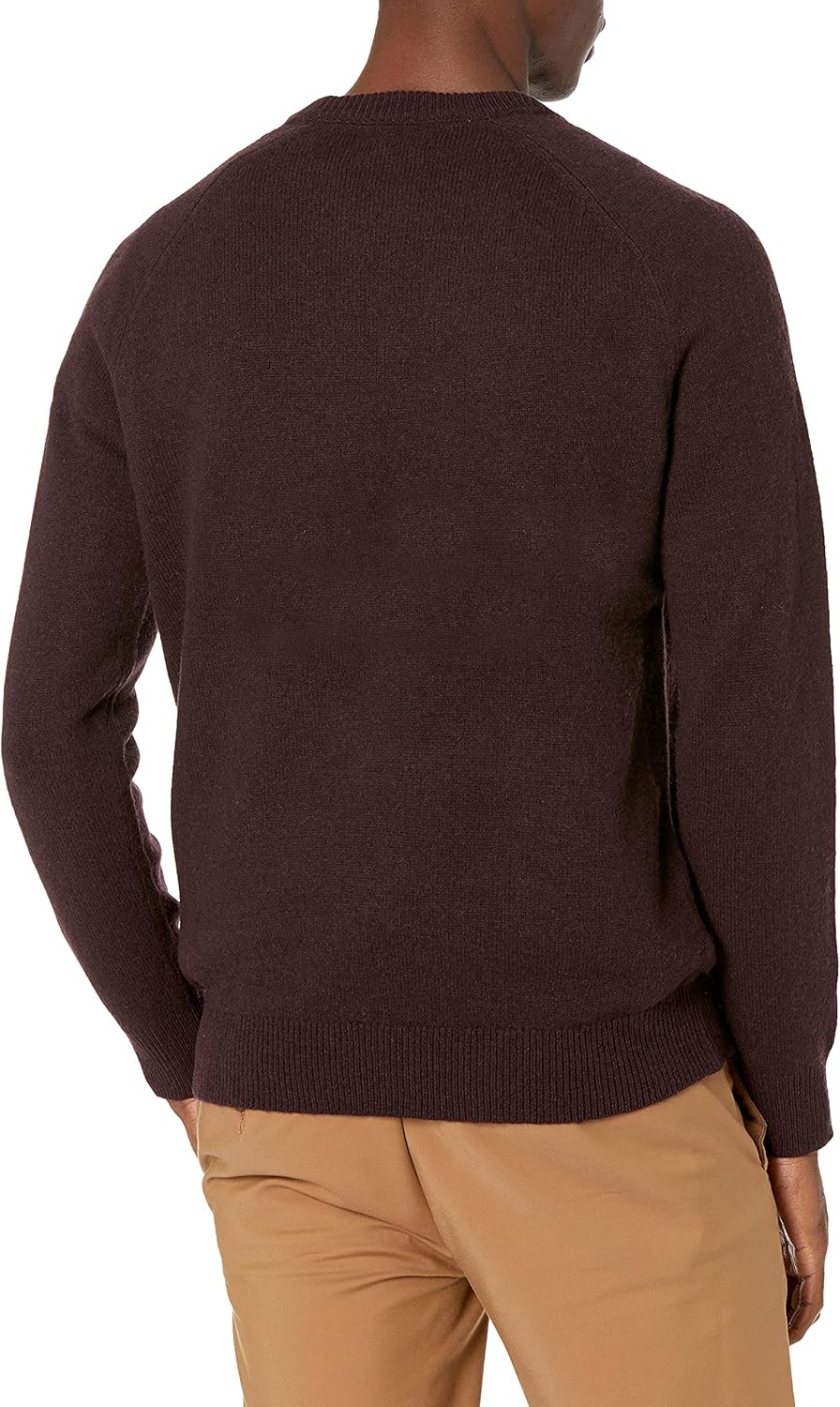 Goodthreads Men's Lambswool Crewneck Jumper (Available in Tall) Small Burgundy
