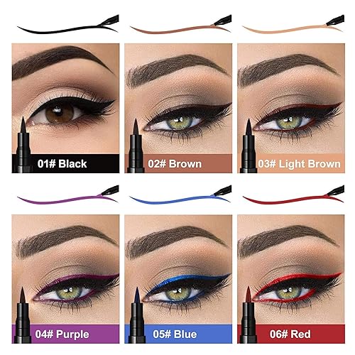 Miniatura 5 de Delineador de ojos líquido de 12 piezas, delineador de ojos de color mate, lápiz impermeable delineador de ojos, herramienta de maquillaje líquido