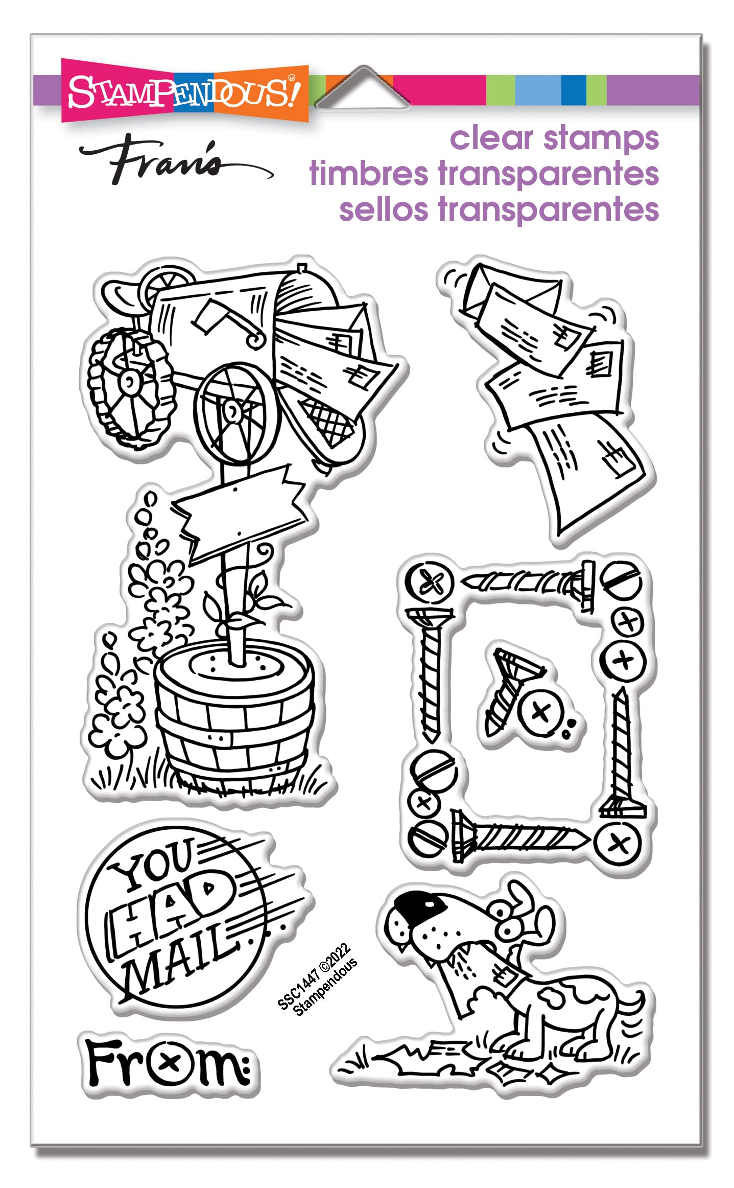 STAMPENDOUS SSC1447 Briefkasten Guys Transparentes Stempel-Set, verschieden