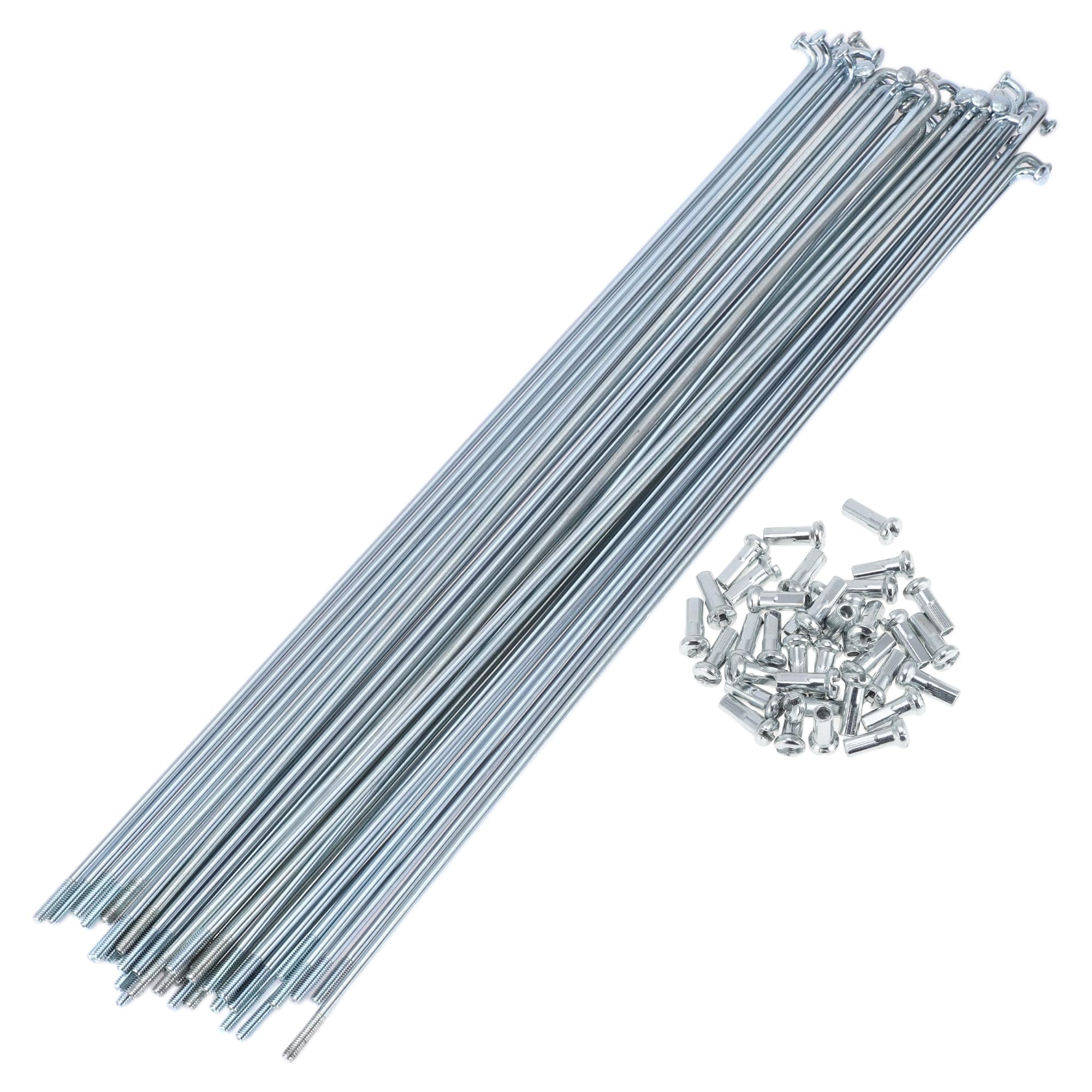 A ABSOPRO 36 Set 13G Bicycle Spokes 247mm Bike Wheel Spokes Silver Tone