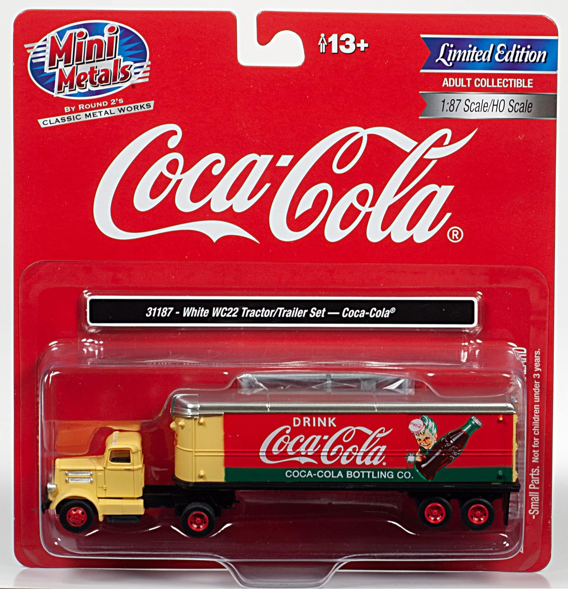 Mini Metals - White WC22 Tractor Trailer Set (Coca-Cola), 1:87 Scale