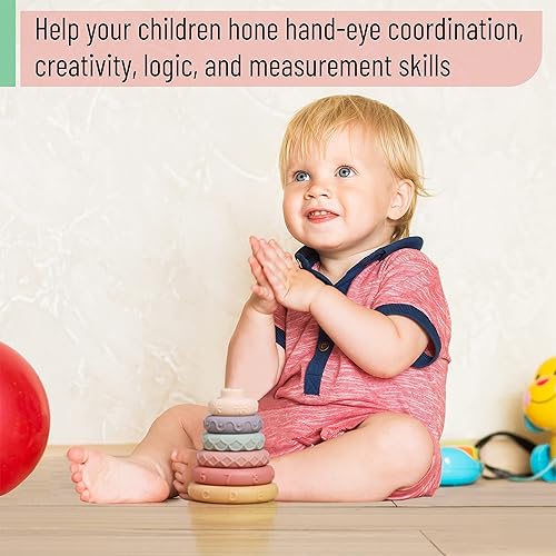 Miniatura 5 de Mr. Pen Anillos apilables de juguete - 6 piezas, anillos apilables para bebés