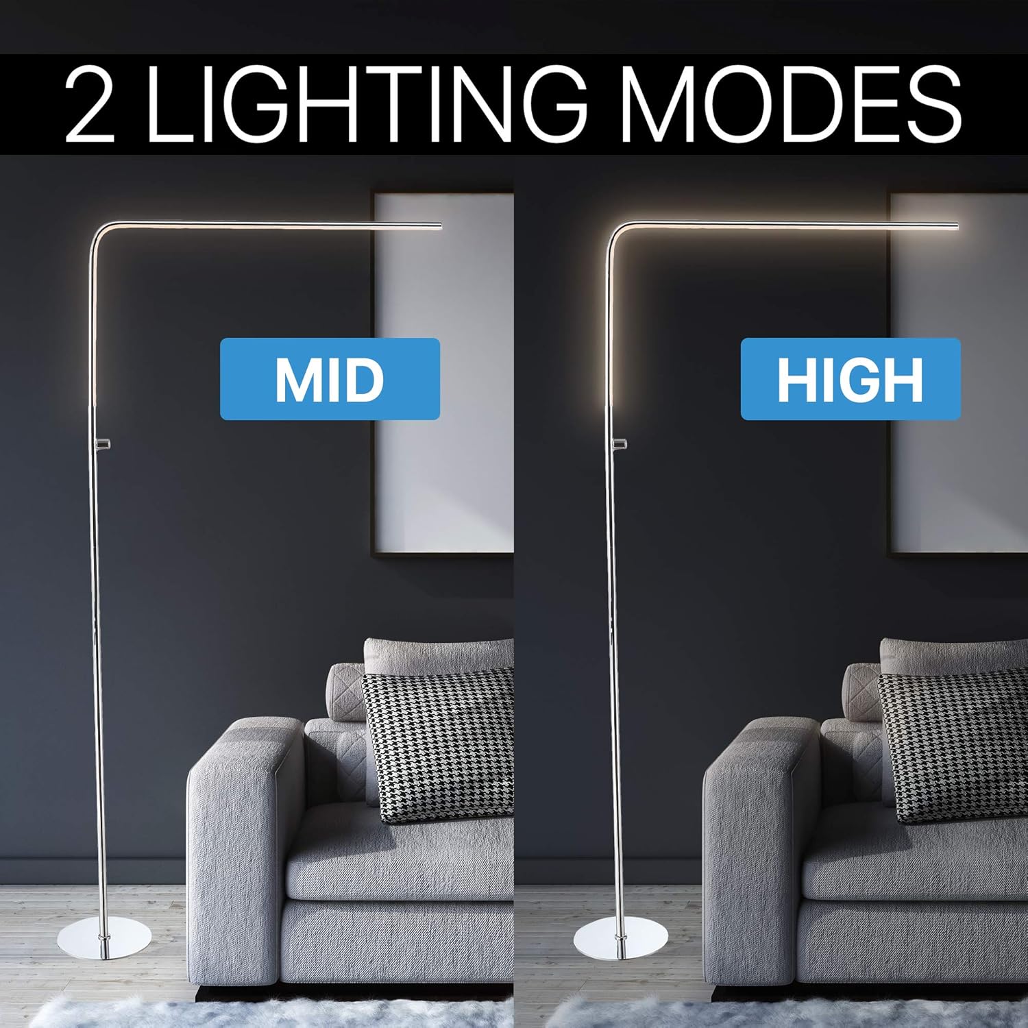 Buу 1 gеt 1 🔥 JONATHAN Y JYL7009A Natalie 63 LED Integrated Floor Lamp Modern,Contemporary for Bedrooms, Living Room, Office, Reading, Chrome Blасk Frіdау 🔥 JONATHAN Y JYL7009A Natalie 63 LED Integrated Floor Lamp Modern,Contemporary for Bedrooms, Living Room, Office, Reading, Chrome