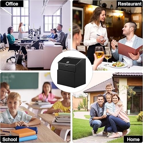 Miniatura 7 de KYODOLED Caja de sugerencias con cerradura y ranura, caja de metal montada en la pared con 100 tarjetas de sugerencia gratis, caja de donación y