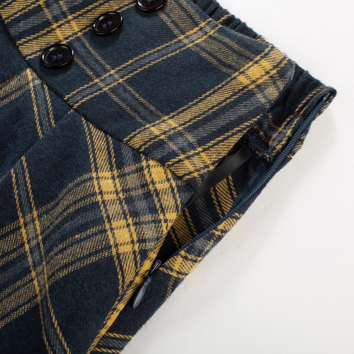 Belle Poque Plaid Skirts for Women High Waisted Midi Skirt A-line Pleated Fall Skirts 2025 - Image 7