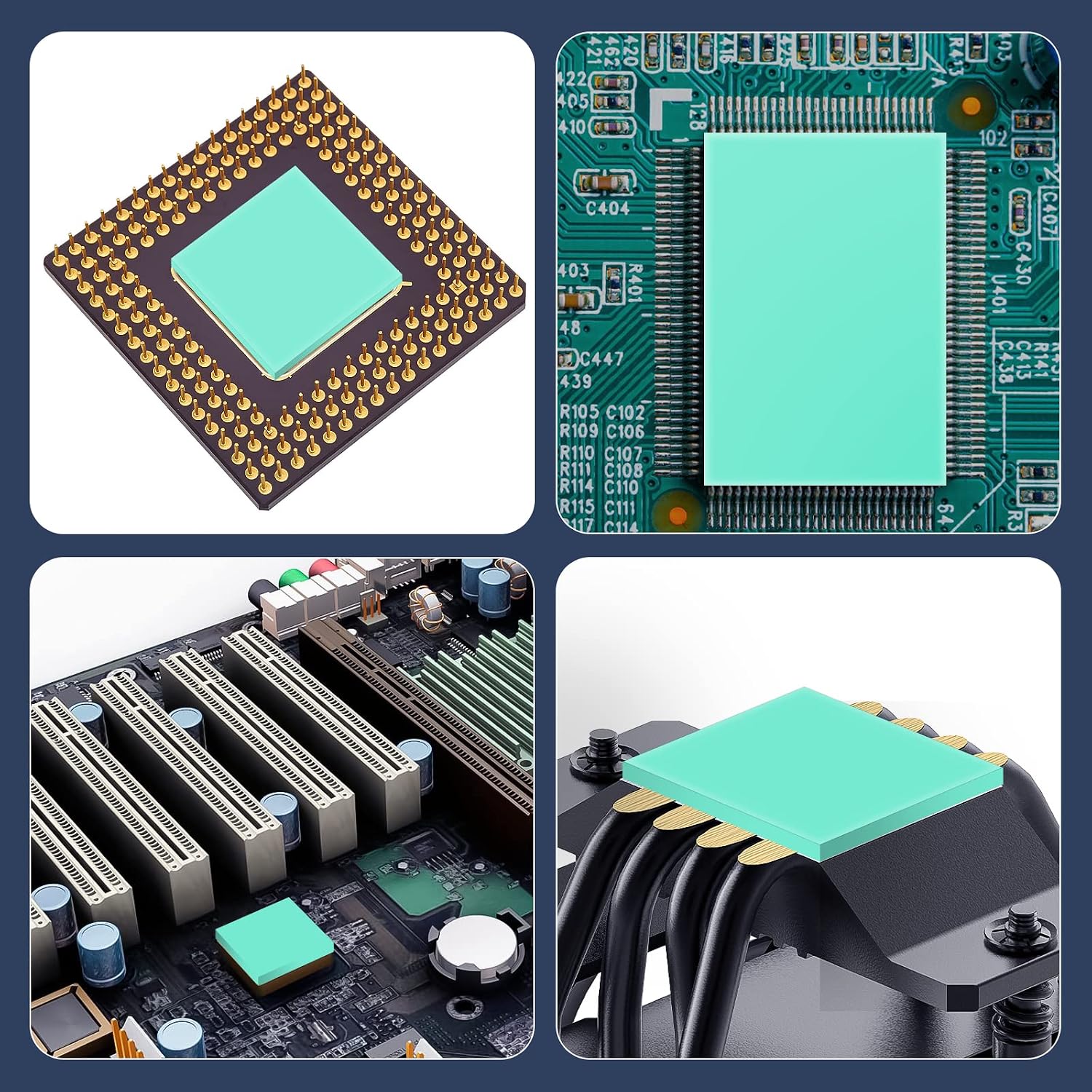 Thermal Pad, Silicone Thermal Pads 80x40x3mm, for Laptop Heatsink/GPU/CPU/LED Cooler, High Temperature Resistance and Non Conductive