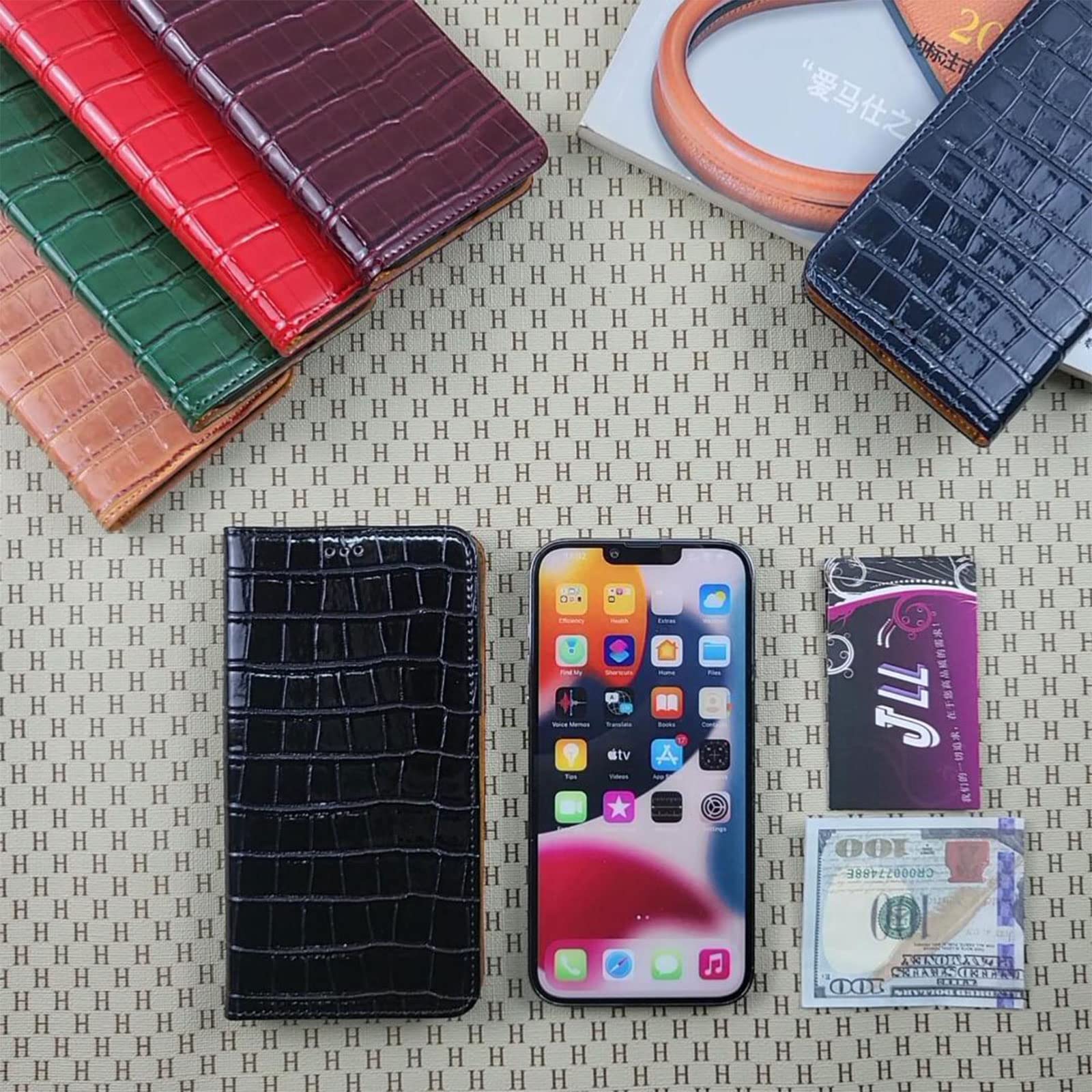 Custodia book in vera pelle per iPhone 14 Pro Max | SBS