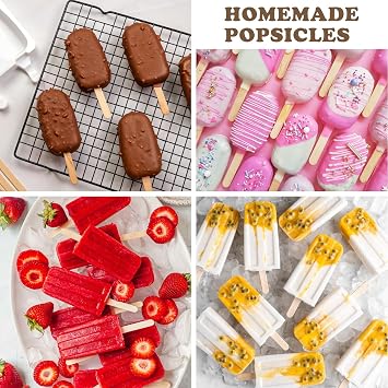 Sakolla 300 Pcs Popsicle Wooden Sticks, 3.65 Length Natural Wood Mini Ice Cream Sticks for Ice Pop, Cakesicle, Cake Pop, DIY Crafts