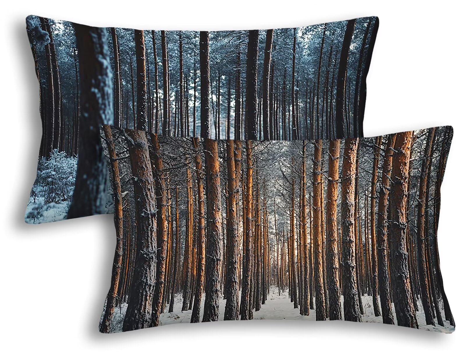 Housse de coussin arbre 50x80 lot de 2 taies velours idée cadeau femme