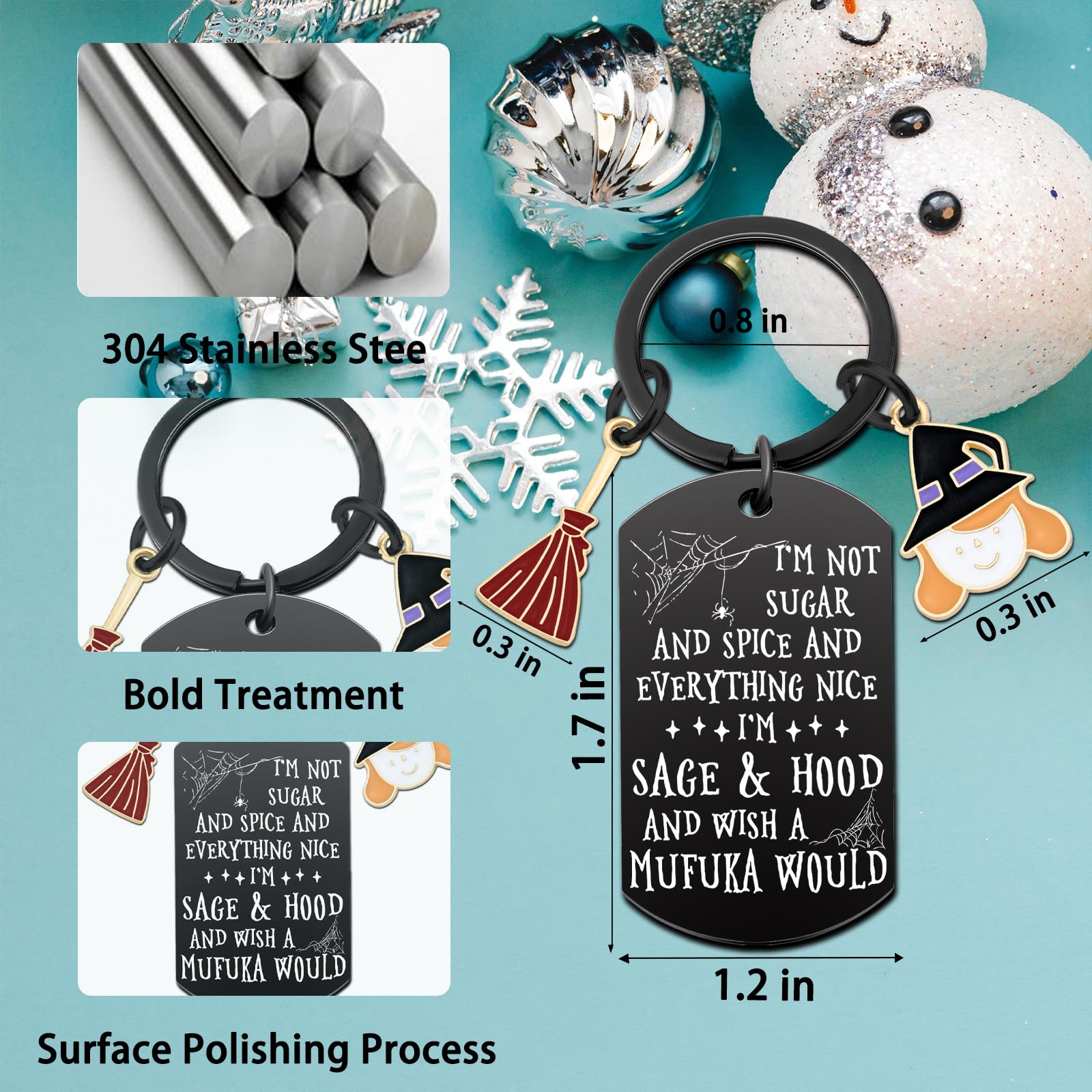 Aisity Witchy Gifts for Women Witch Stuff Mothers Day Gifts for Women Witchy Keychain Witchcraft Lovers Gift Boo Basket Gift Cool Ideas Witch Accessories Wicked for Mothers Day