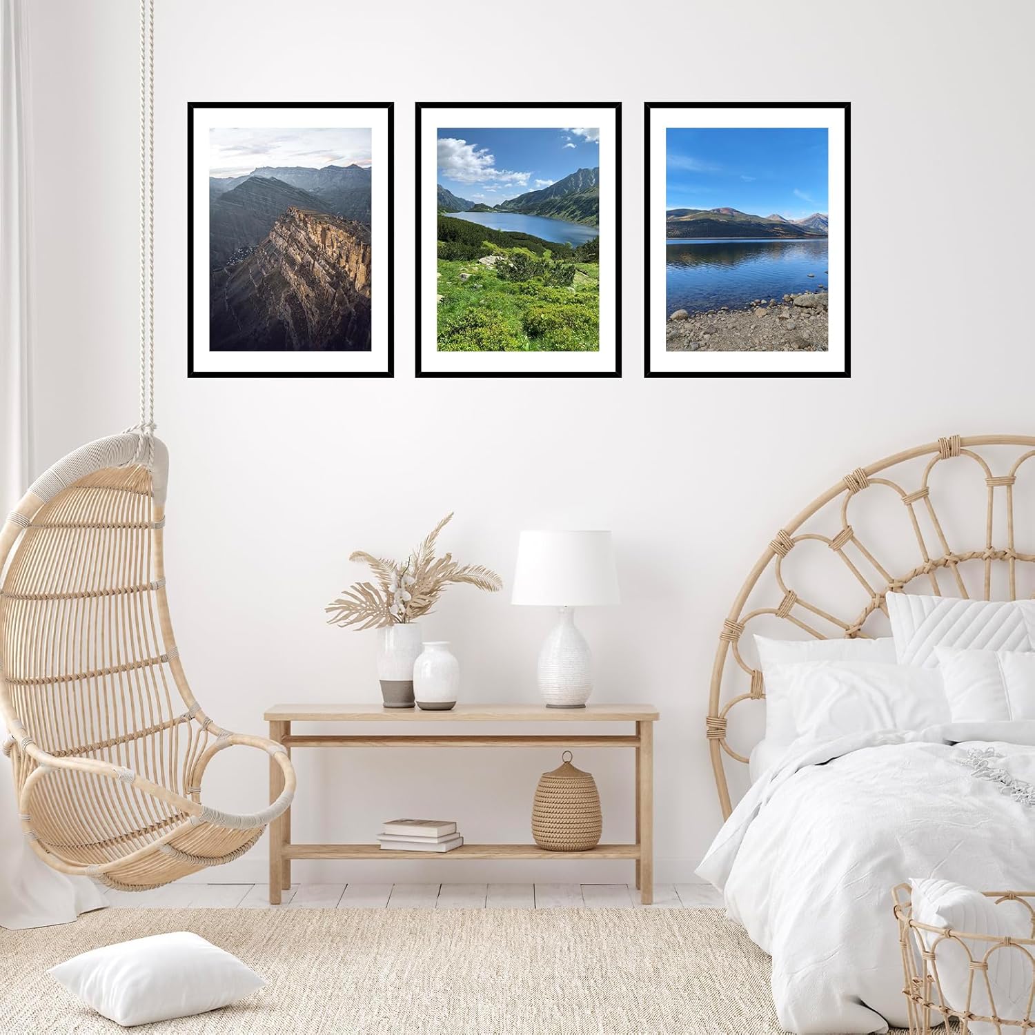 20x28 Picture Frame with 18x24 Mat Set of 2, Display Photo 18x24 with Mat or 20 x 28 Without Mat, Wall Hanging Large 20 by 28 Poster Frame with Plexiglass, 2 Pack, Black