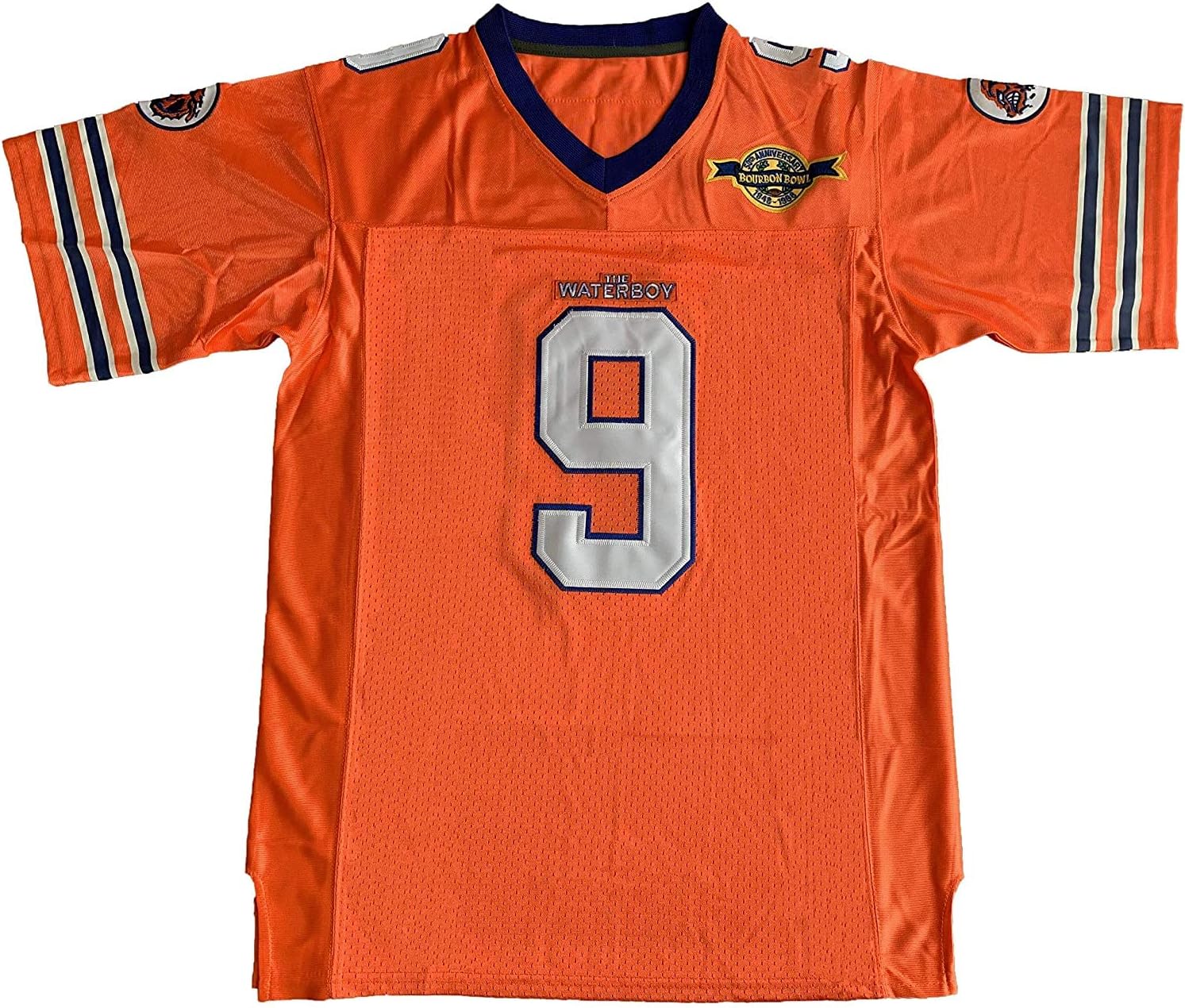 Youth The Waterboy #9 Bobby Boucher Adam Sandler 50th Anniversary Movie Mud Dogs Bourbon Bowl Football Jersey