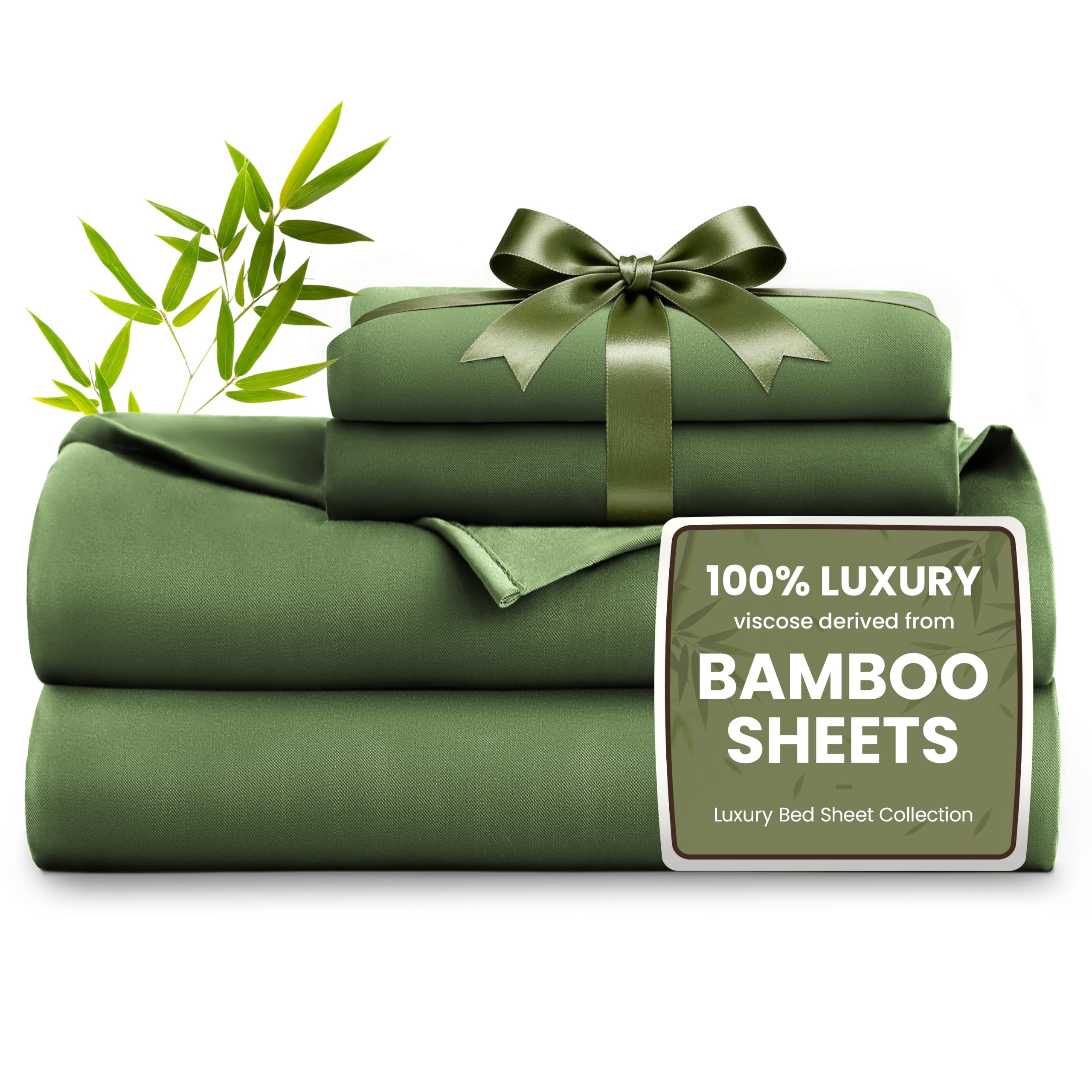 Love's cabin 100% Rayon Derived from Bamboo, King Size Sheet Set, 6 Pieces