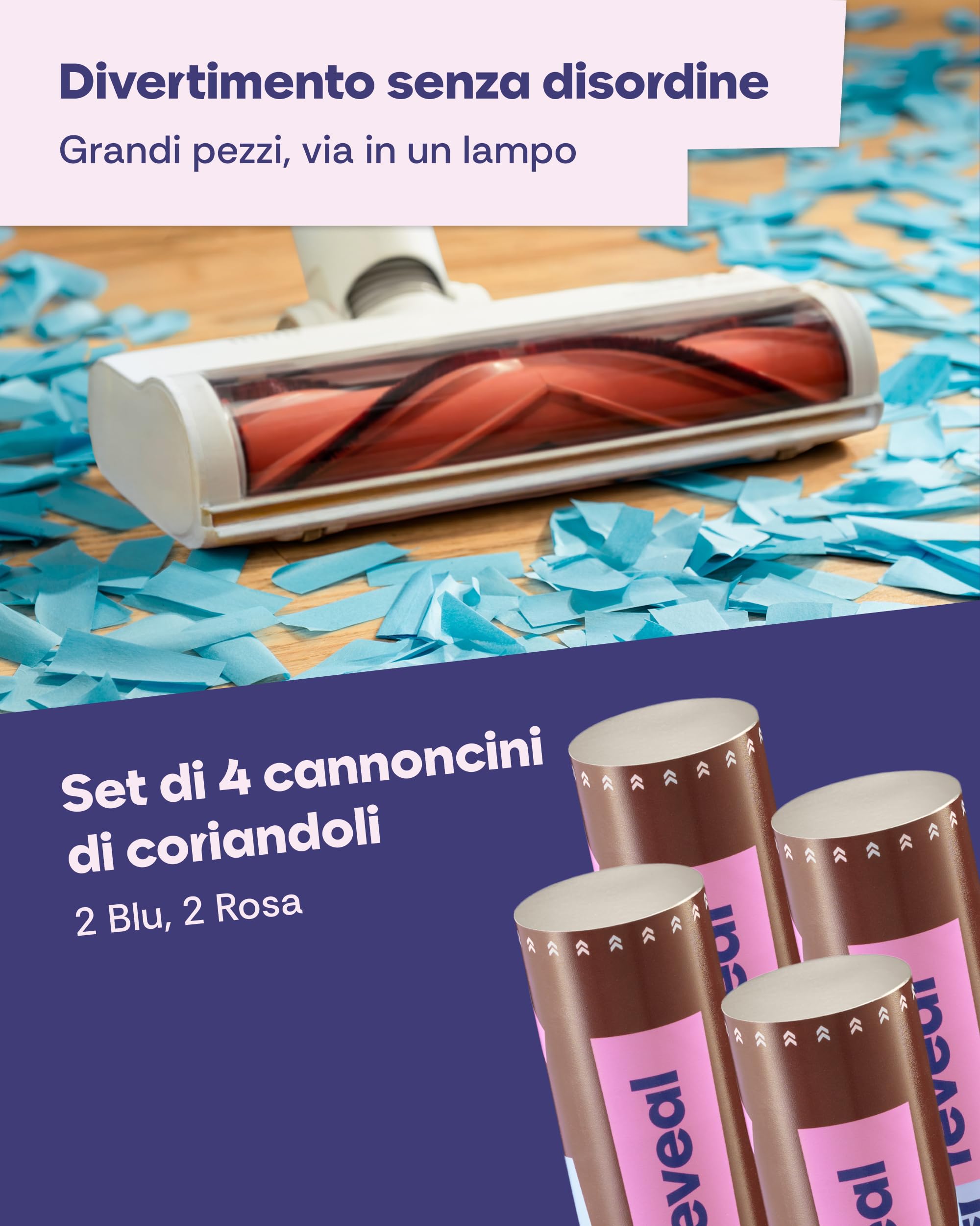 SPARKLERS CLUB® Cannoni Per Coriandoli Gender Reveal Rosa: 4 Pezzi Da 28 Cm Per Annunciare 'È Femmina'! - 5