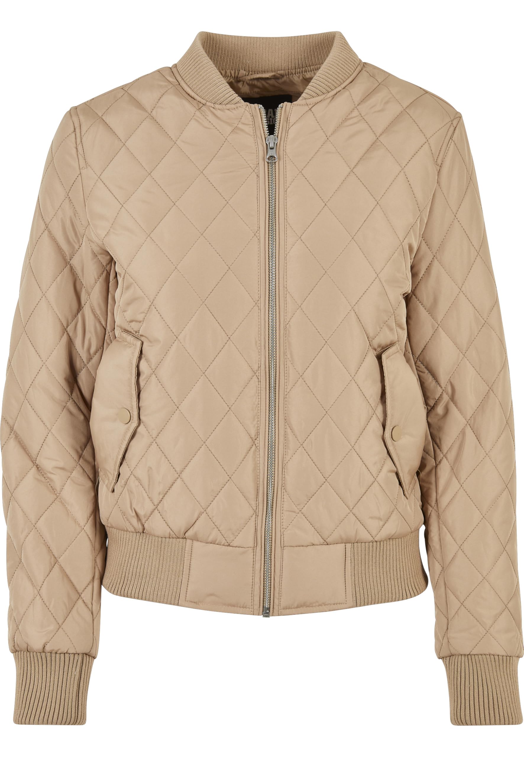 Urban Classics Women's Ladies Diamond Quilt Nylon Jacket Jacke, unionbeige, XS