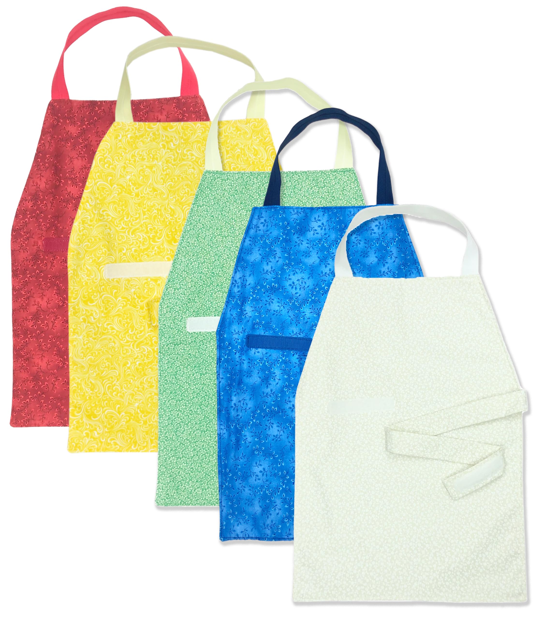 Montessori Preschool Apron: Cloth All Cotton Hook Loop Waist
