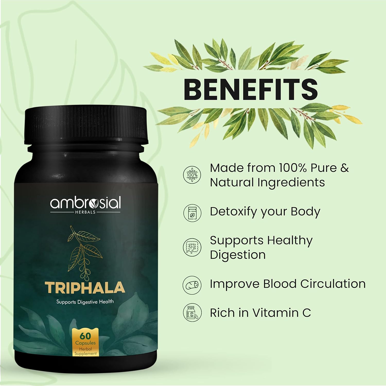 Ambrosial Triphala, 60 count (Pack of 1) - Image 3