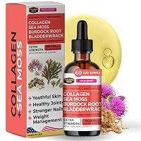 Collagen Mojo - Liquid Collagen with Irish Sea Moss for Women & Men - Collagen Peptides Drops with Burdock Root & Bladderwrack - Hair, Skin, Nails, Joint & Weight Management - 100,000mcg, 2 Oz