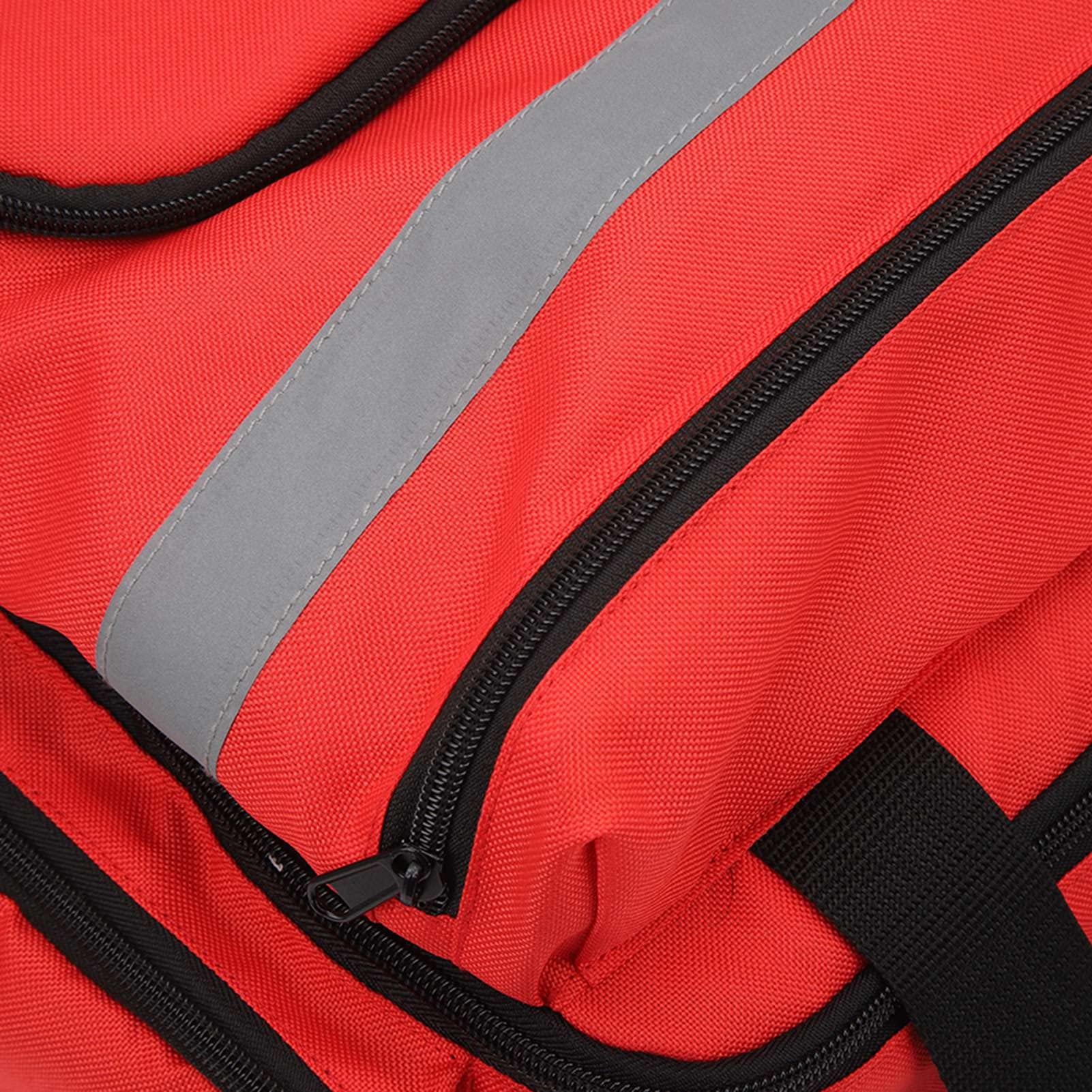 Borsa Rossa per Pompieri, Borsa per Primo Soccorritore di Grande capacità, Borsa per Pompieri con Spallacci Doppi, Zaino Medico di Emergenza Durevole, Forniture Facili da