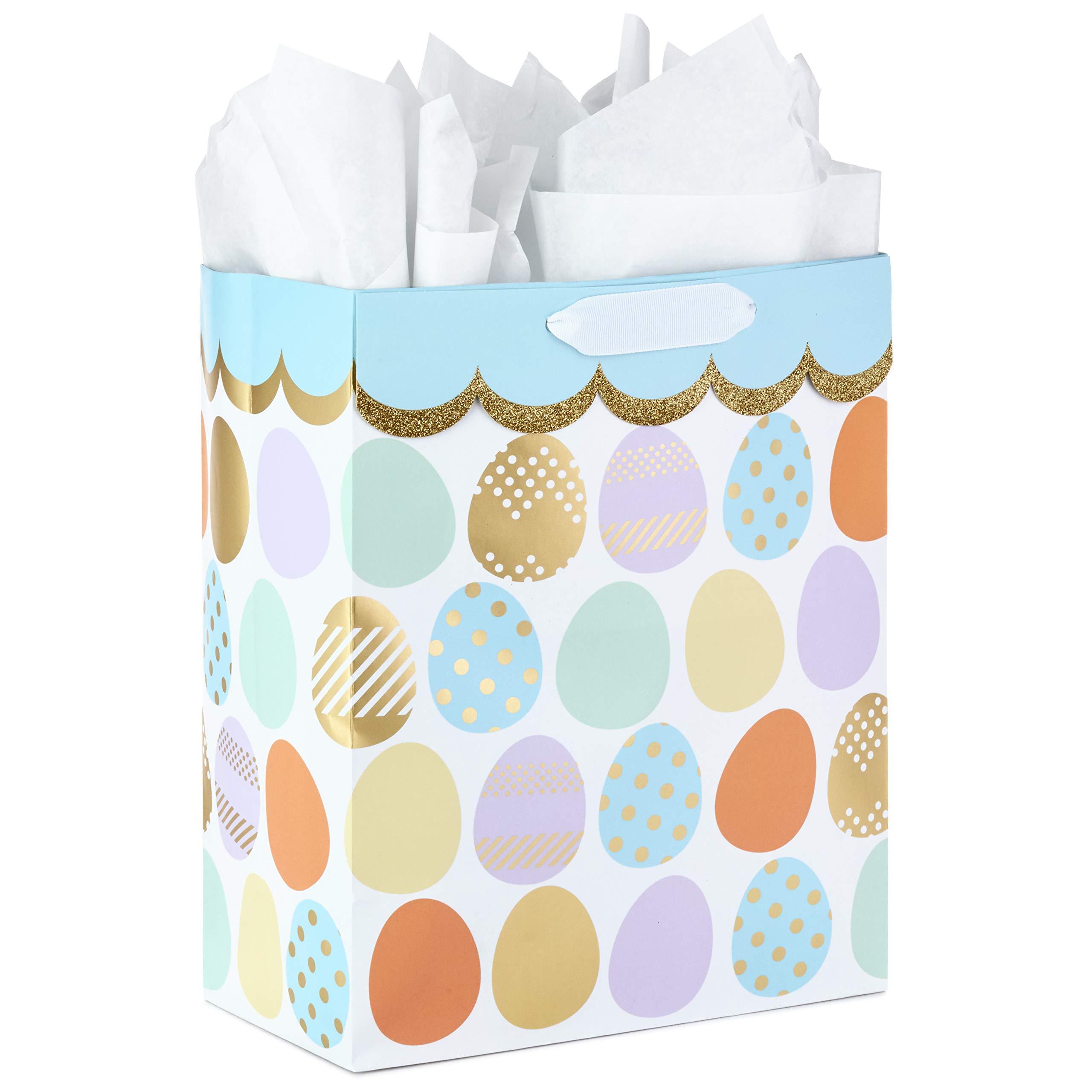Amazon.com: Hallmark 13 Large Easter Gift Bag With Tissue Paper (Pastel  And Gold Foil Easter Eggs) For Easter Baskets, Egg Hunts, Kids Gifts And  More : Health & Household