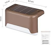 Vista 9 de Solpex luces Led solares para cubierta al aire libre, paquete de 16, impermeables, ideales para escaleras, cercas, patio, y senderos