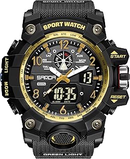 Men's Watches Sports Outdoor Waterproof Military Wrist Watch Date Multi Function Tactics LED Alarm Stopwatch