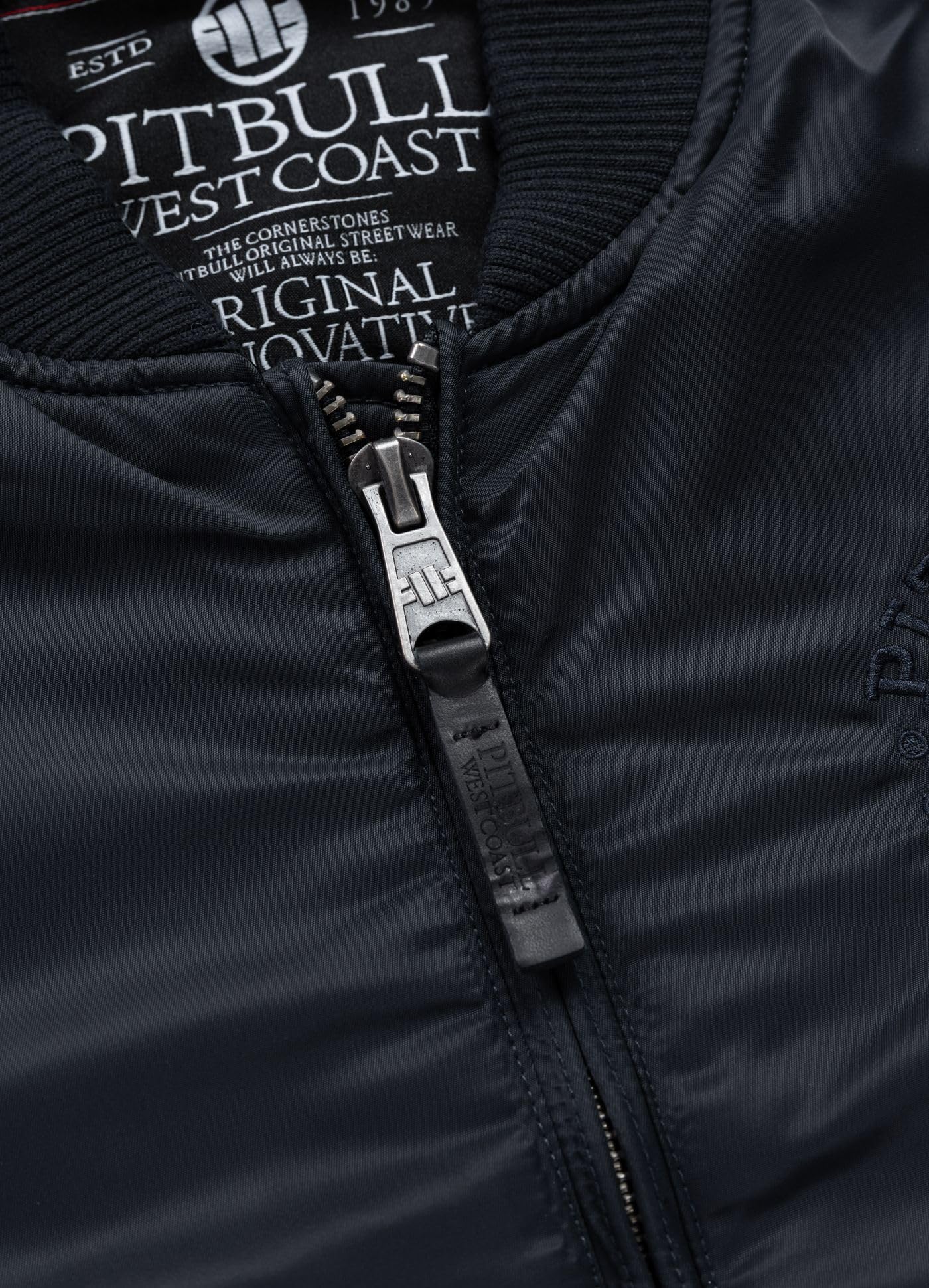 PITBULL - Bomberjacke Herren HACKET, Übergangsjacke College, Jacke Herren Retro Style, Jacken mit Seitentaschen, Sportliche Jacket, Leicht Pilotenjacke