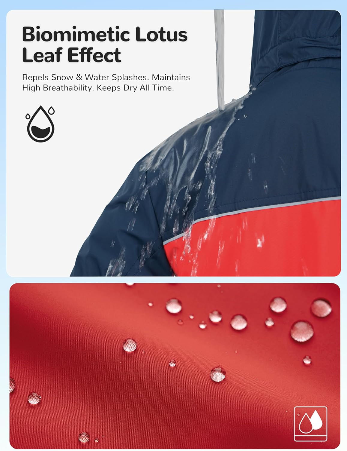 Boys Winter Coats Waterproof Breathable Snowboarding Ski Jackets Fleece Lined Hooded Rain Coat for Kids - Image 5