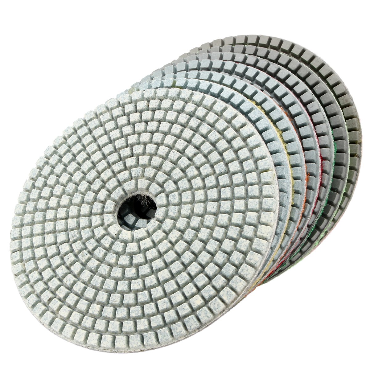 7 discos de lijado de diamante de grano 50-3000 para mármol, hormigón, granito, vidrio