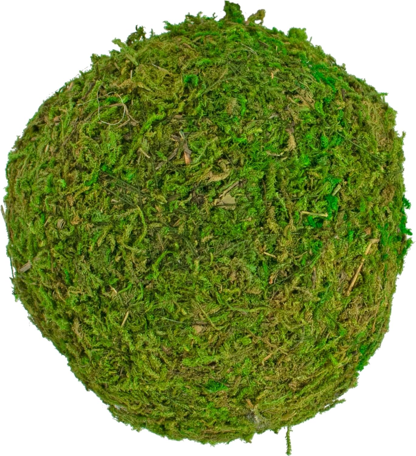 6-Inch Diameter Decorative Moss Balls, Real Natural Home Decor and Accents, Tabletop Display and Centerpieces Green Moss on Foam Core, 4in Round, Sold in Bundles of 8