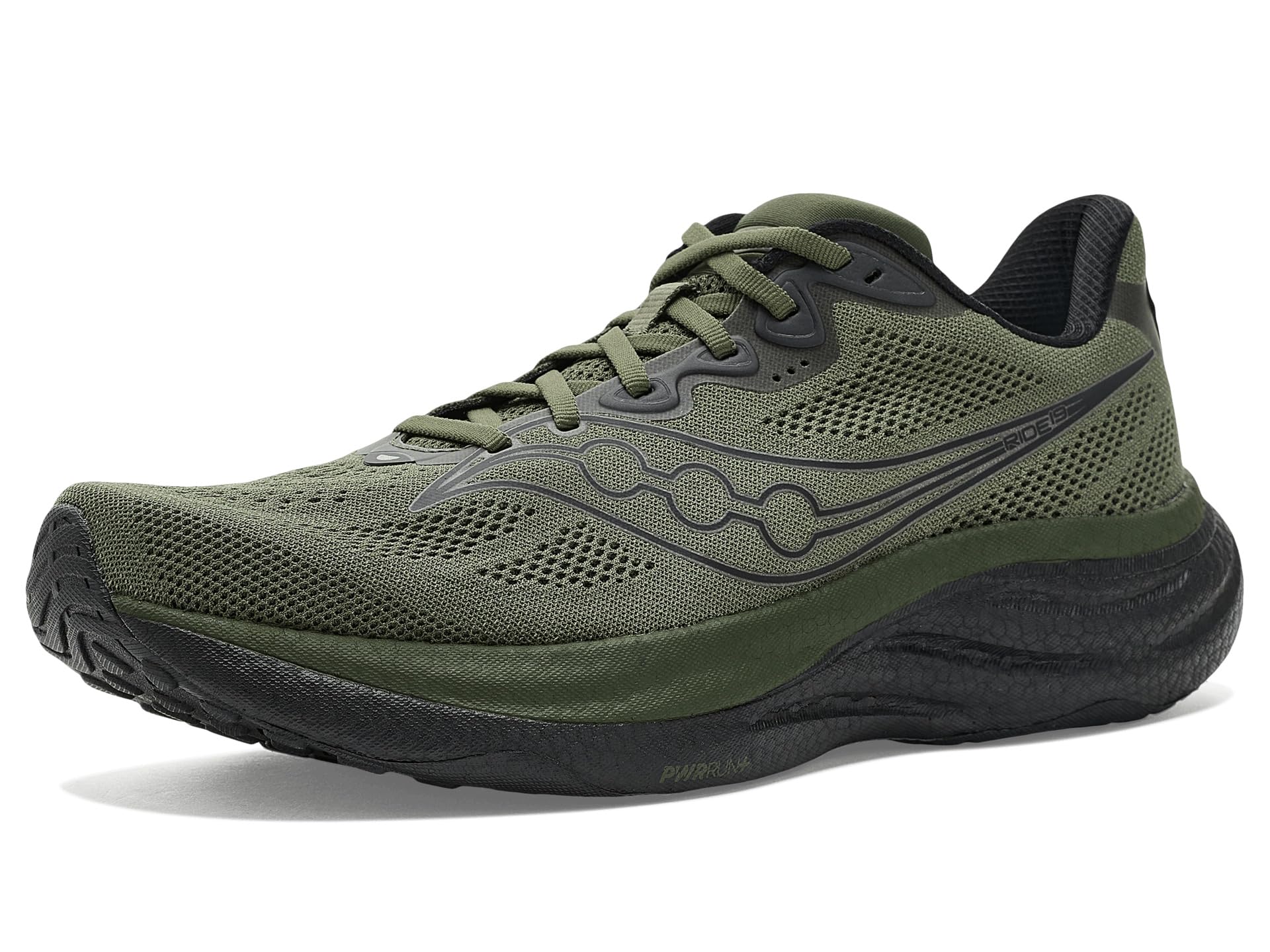 Saucony Ride 19, Fatigue/noir, 9