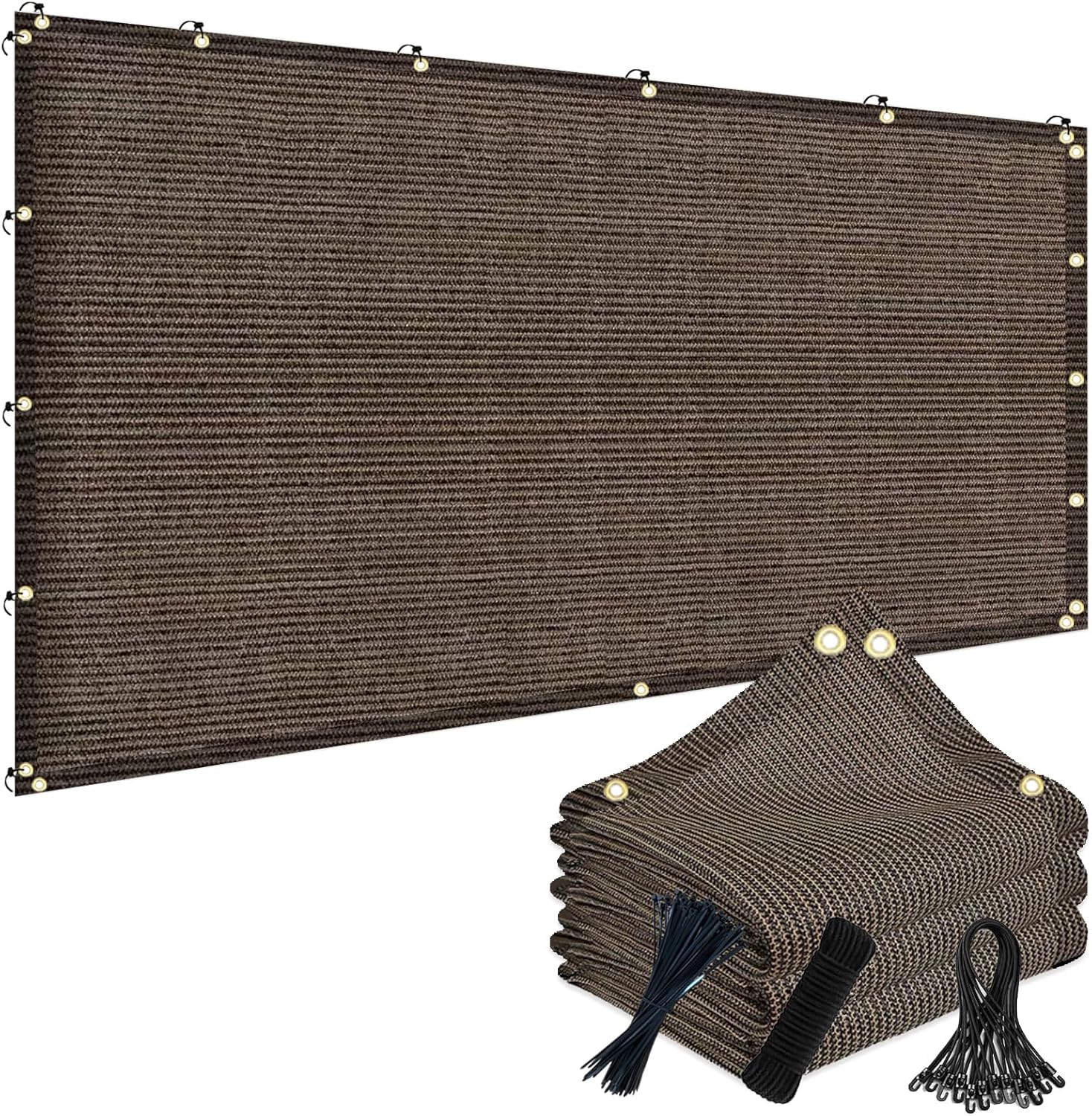 90% 12x24ft Sun Shade Cloth for Outdoor Deck Backyard Patio Garden Pergola Cover Canopy Mocha
