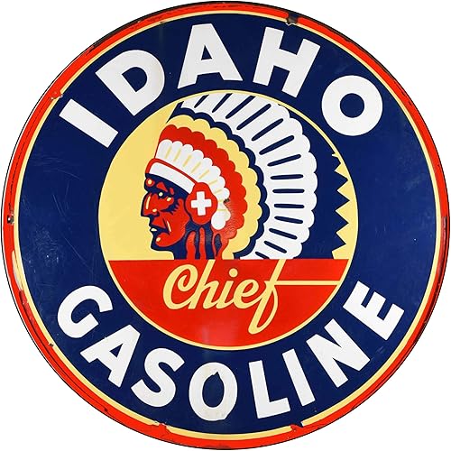 Brotherhood Letrero de gas vintage de reproducción de letreros de metal vintage, letrero redondo de metal para garaje y hogar, 8 pulgadas de