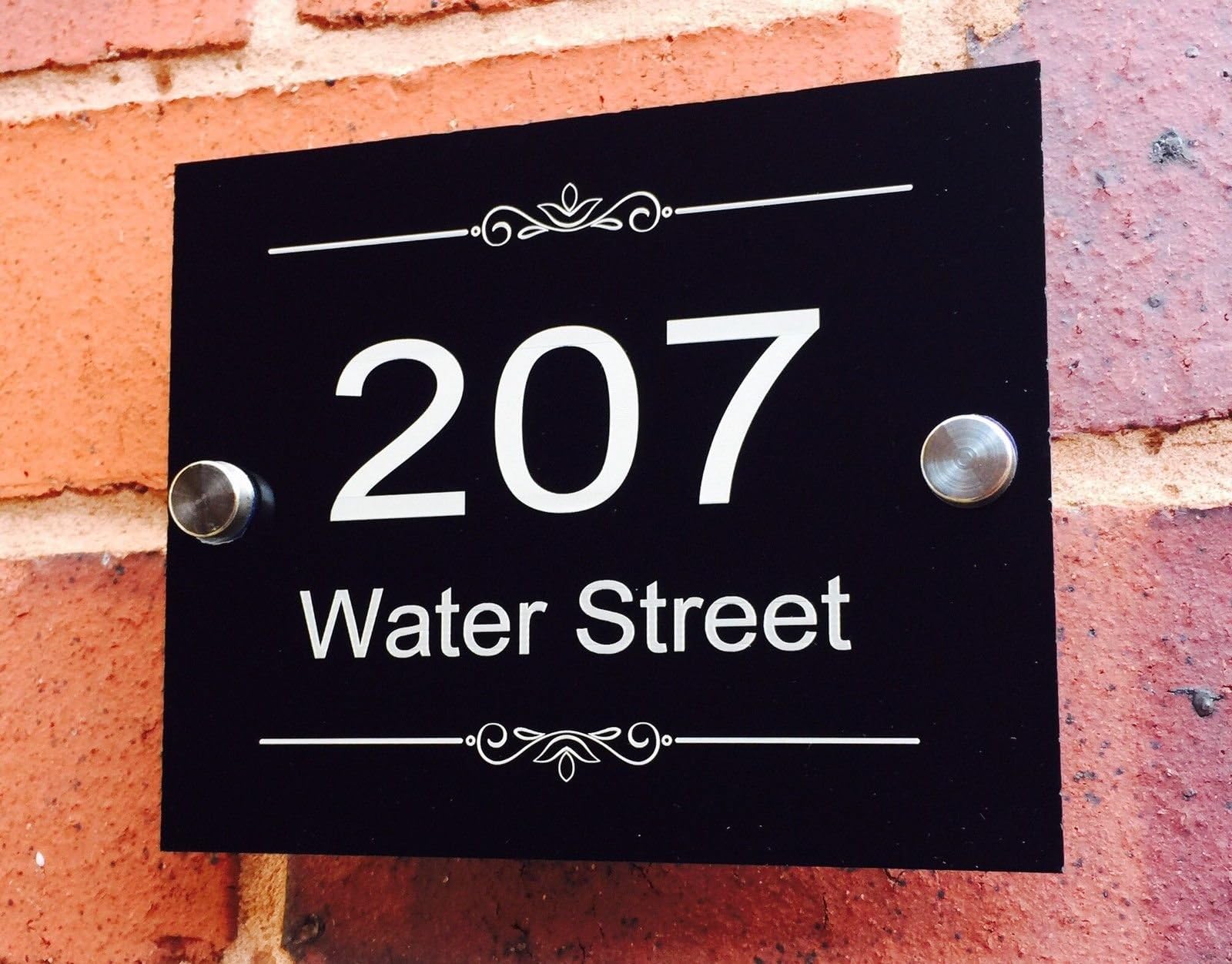 Personalised House number Plaque Door Number Acrylic wall Personalised Name Plate