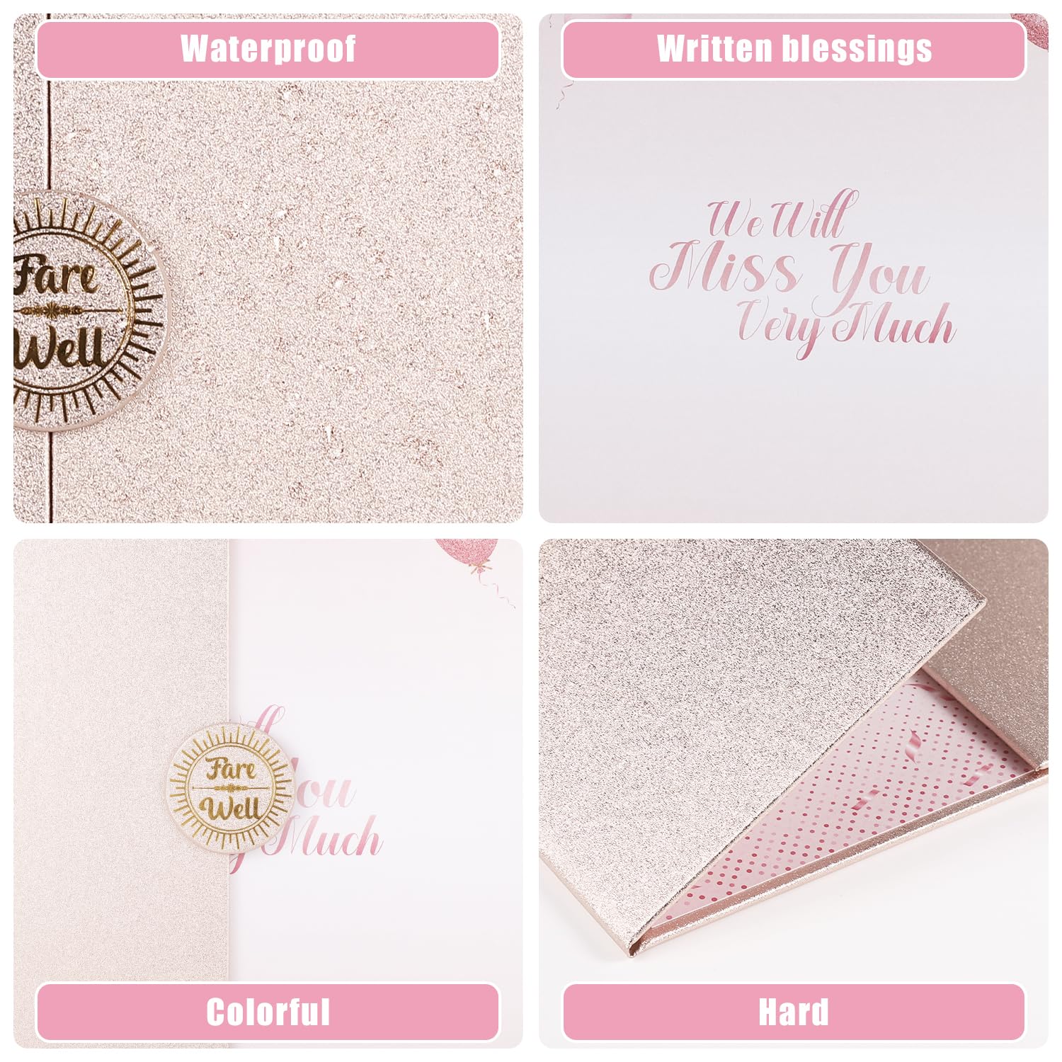 HOWAF Guest Book Matrimonio Goodbye Miss Hello Mrs Taccuino 32 Fogli - 6