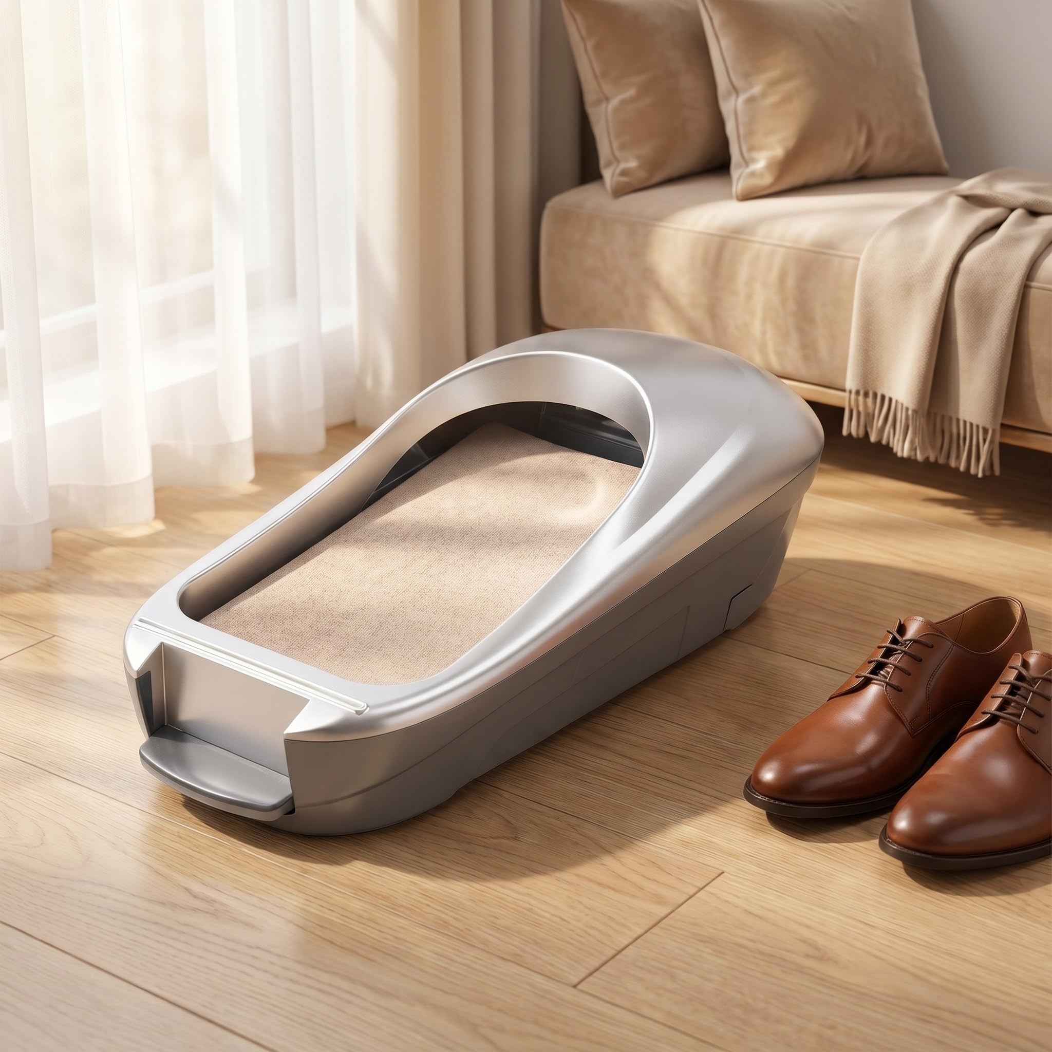 Dispensador Automático De Cubrezapatos Desechables: Una Solución Práctica para Envolver Zapatos En Casa, La Oficina Y Tiendas. Protección De Calzado Eficiente E Higiénica. Silver