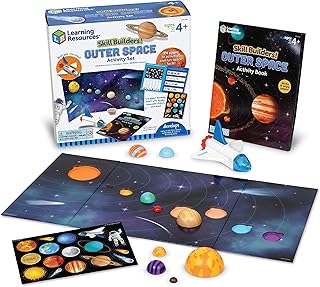 Learning Resources Skill Builders! Outer Space Activity Set,17 Pieces, Ages 4+, Preschool Science, Preschool Activity Book,STEM Toys,Science Toys for Toddlers, Stocking Stuffers