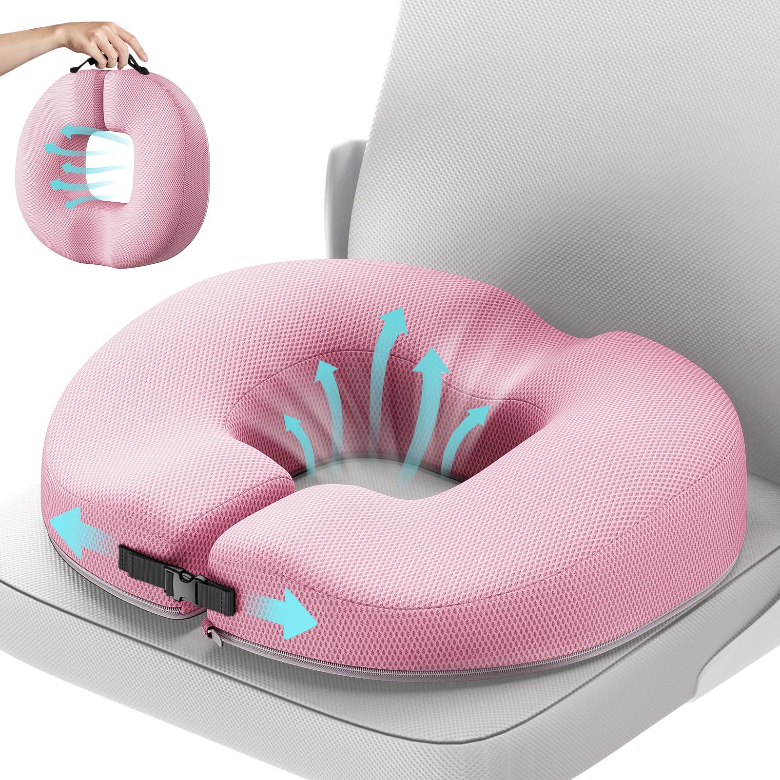 Benazcap Donut Cushion for Hemorrhoids, Coccyx Cushion for