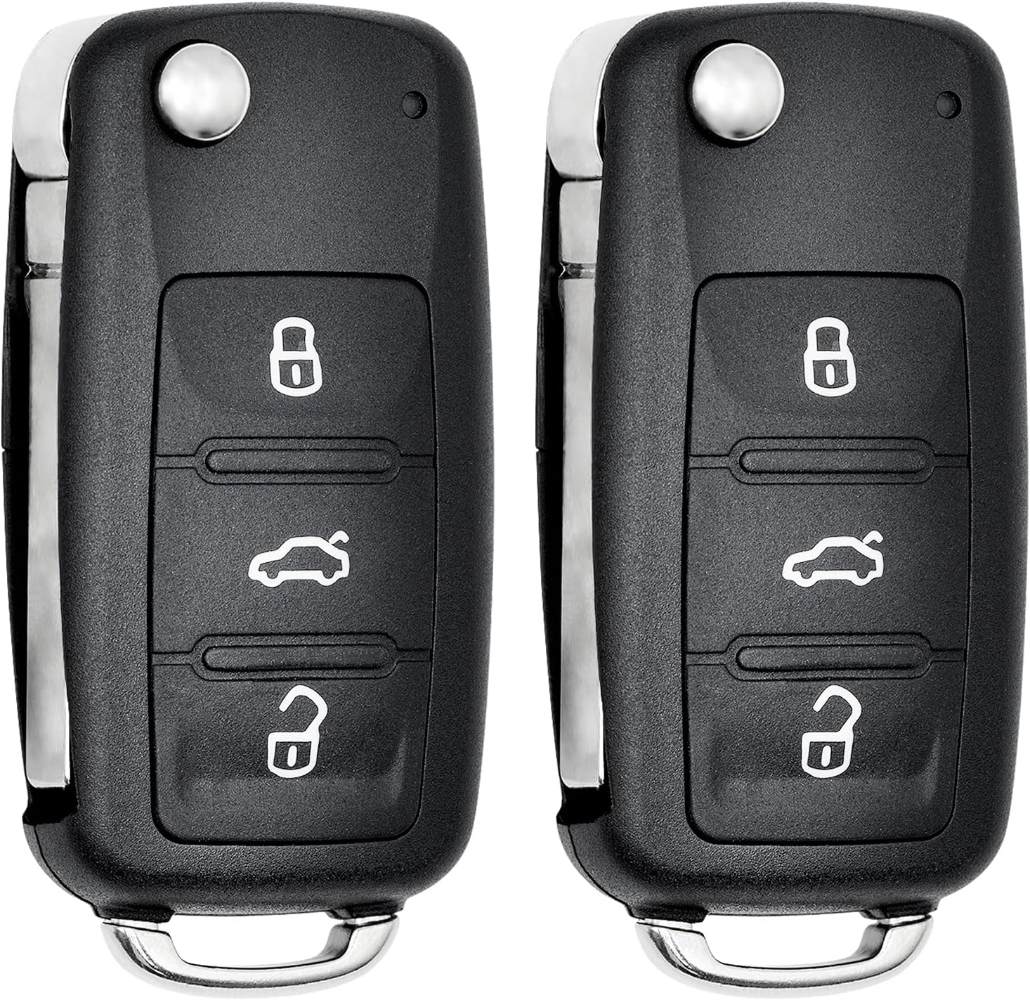 Vurkcy Key Fob Replacement for 2011-2016 VW Tiguan Golf CC Eos GTI Jetta Touareg/12-16 Passat Beetle Car Keyless Entry Remote Control, NBG010180T, 4 Buttons, 2Pcs