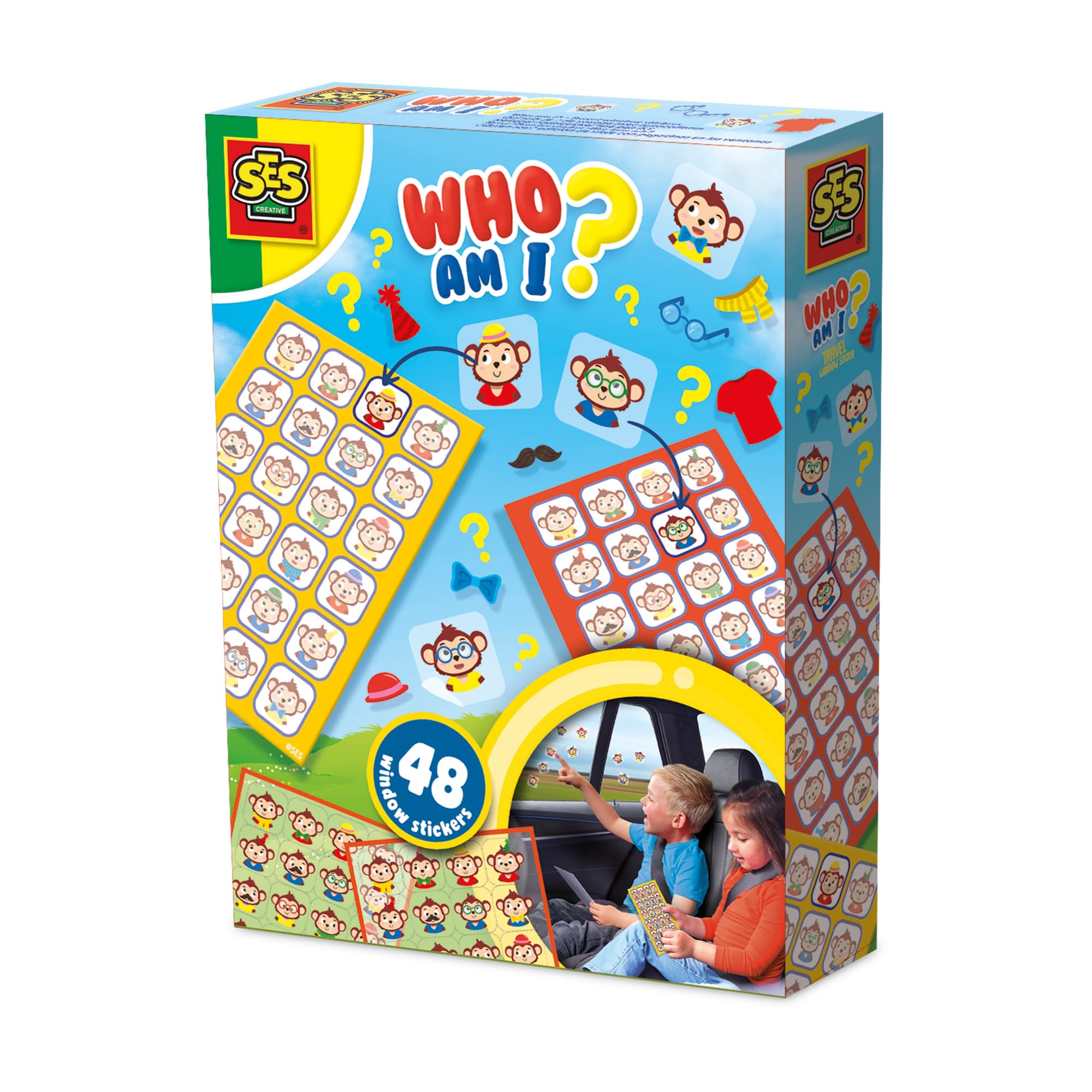 Ses Creative  Kids Who Am I? - Travel Window Stickers - 