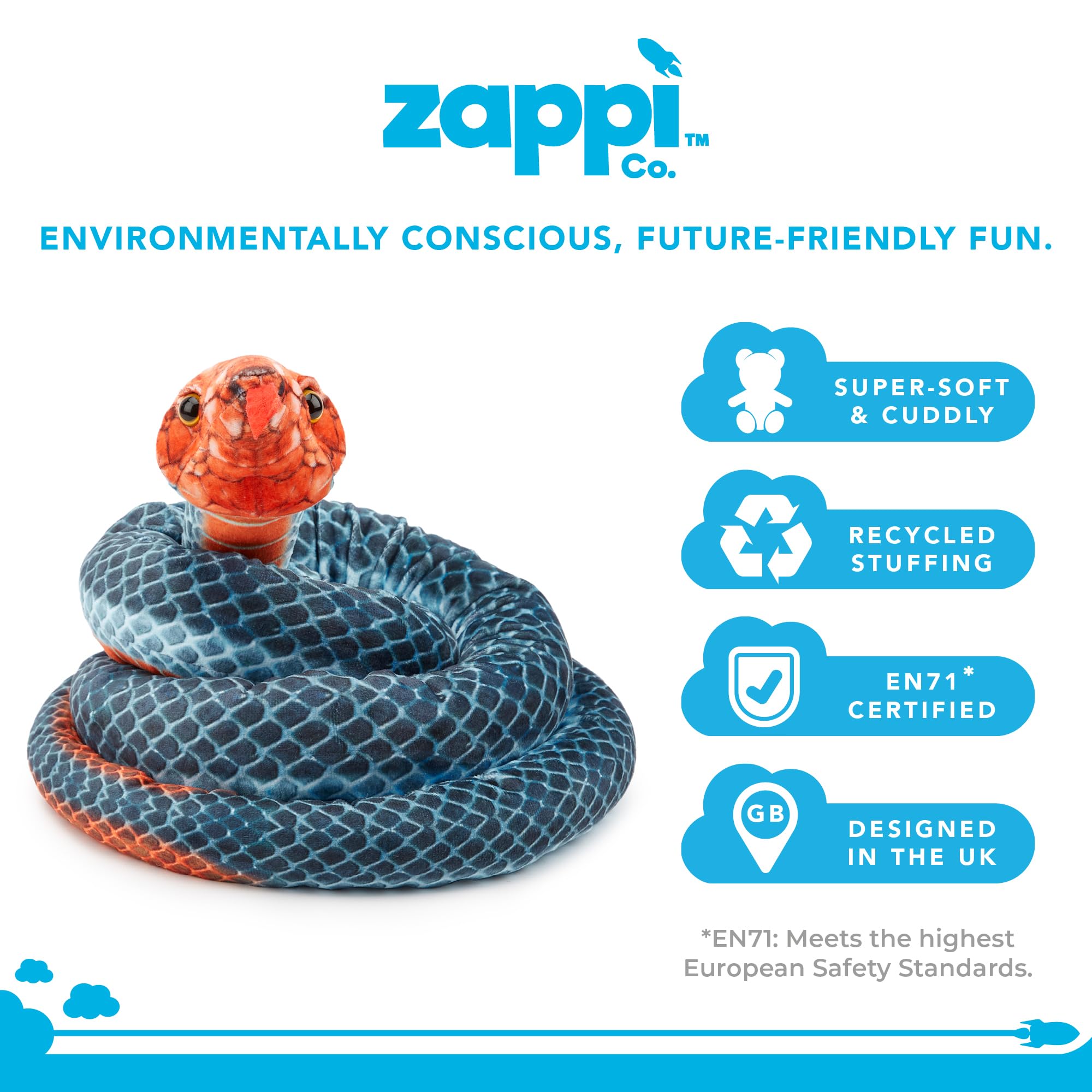 Zappi Co Animal de peluche suave para niños, perfecto compañero de juego para los niños, para cumpleaños y ocasiones especiales (12-15 cm) (lobo marino) — view 26