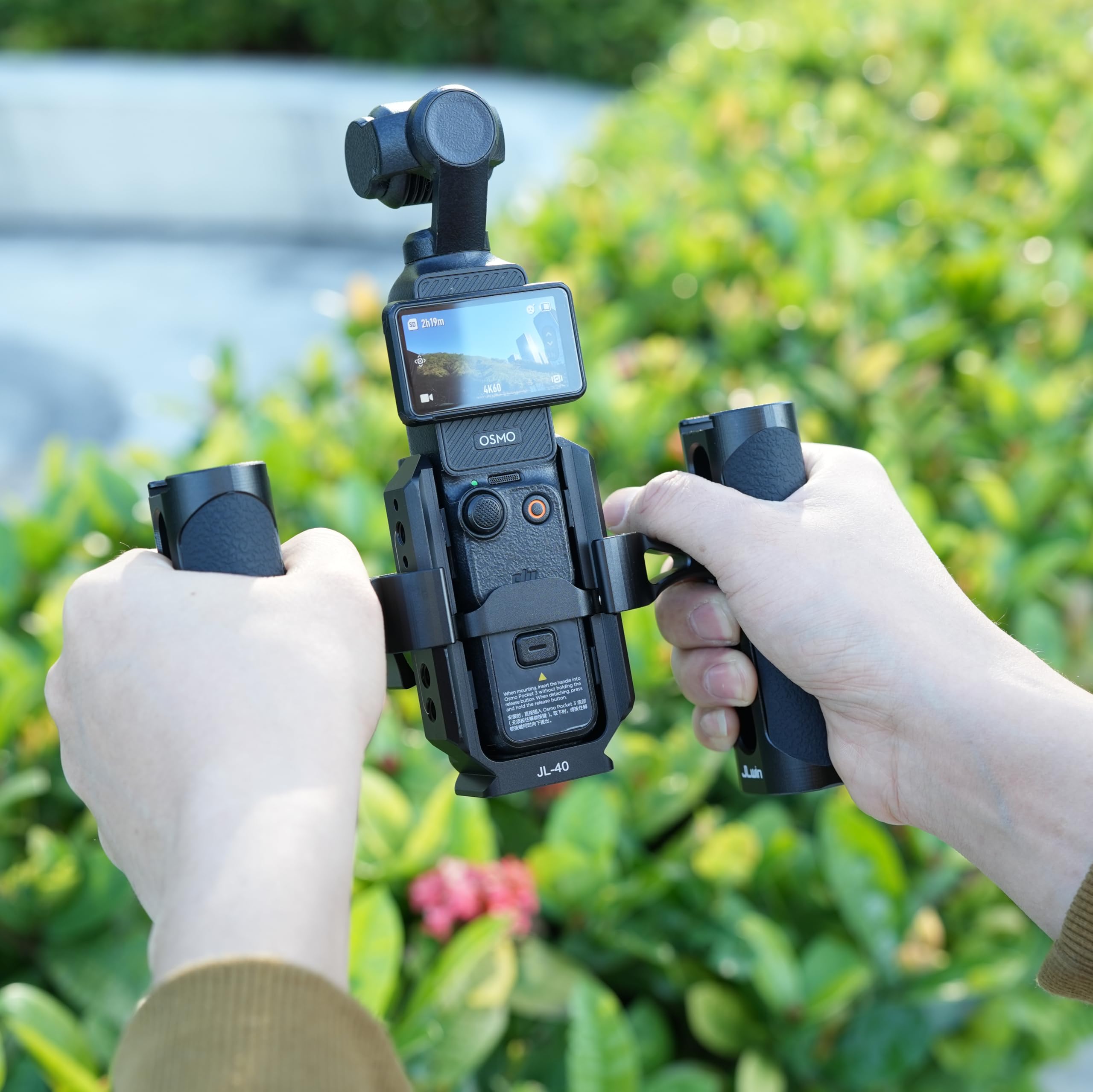 FOTGA Akcesoria do klatki na kamerę, rozszerzenie do DJI Osmo Pocket 3 vlogging adapter rozszerzający kamerę, klatka ochronna z boczną szyną NATO / punkty mocowania 1/4-20 otworów / podstawa Arca
