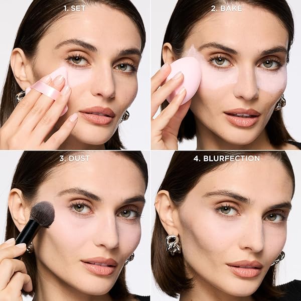 L'Oréal Paris Infallible Blur-Fection Loose Powder, Brightening Pink Setting Powder with Soft Matte Finish, Locks in Makeup for Up to 24H, 10 Light Pink, 6g - 4
