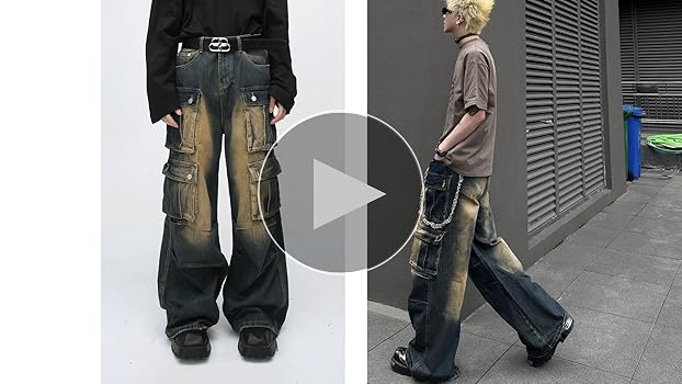 90s vintage 迷彩 cargo buggy pants y2k テック Amazon.com: Men's Baggy Cargo Pants Y2K Vintage Multi-Pocket