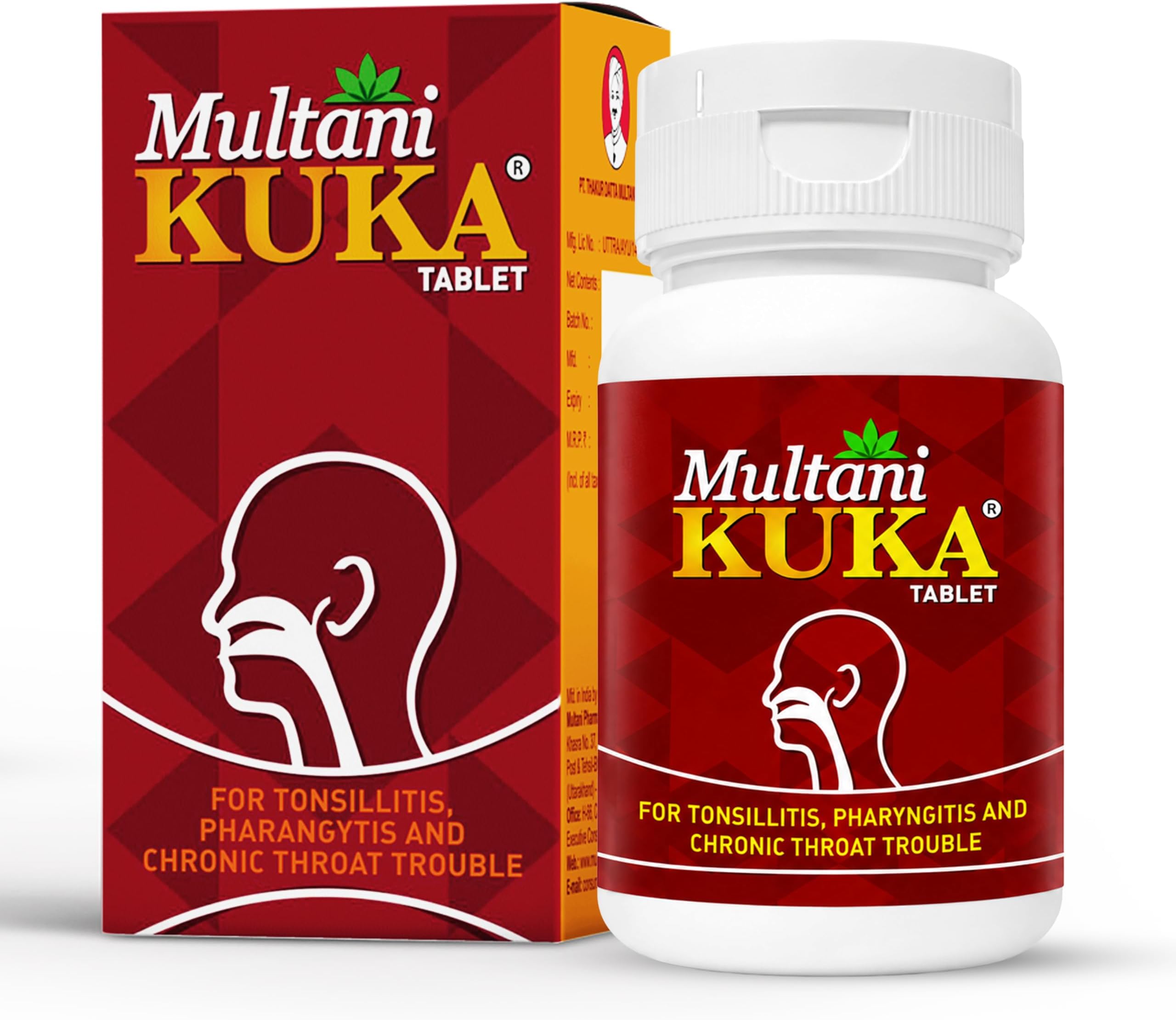 Multani Kuka Tablet | Helpful In Throat Pain, Infection & Tonsils Swelling Ayurvedic Relief Tablets Useful Cough, Irritation Chronic Trouble 50